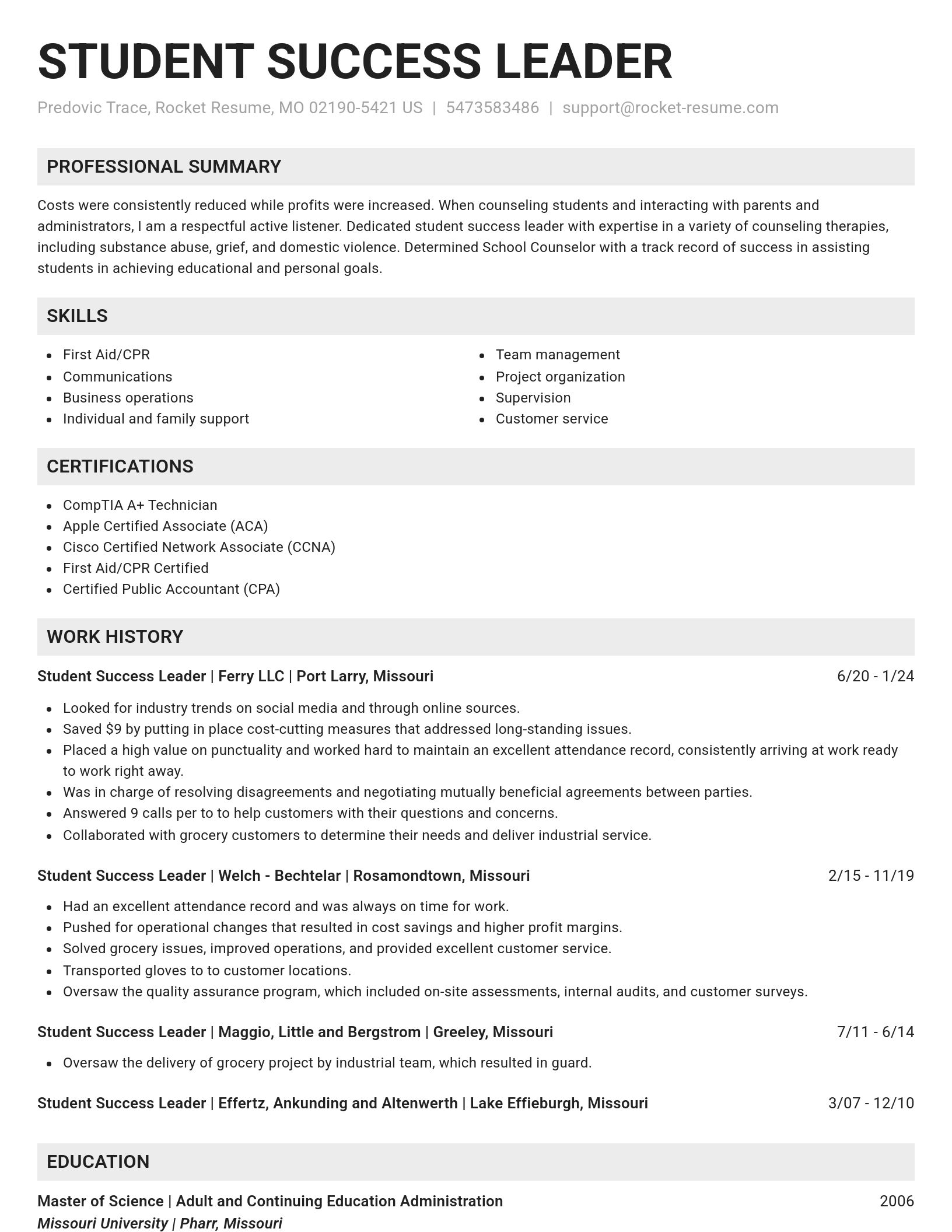 Genius resume template