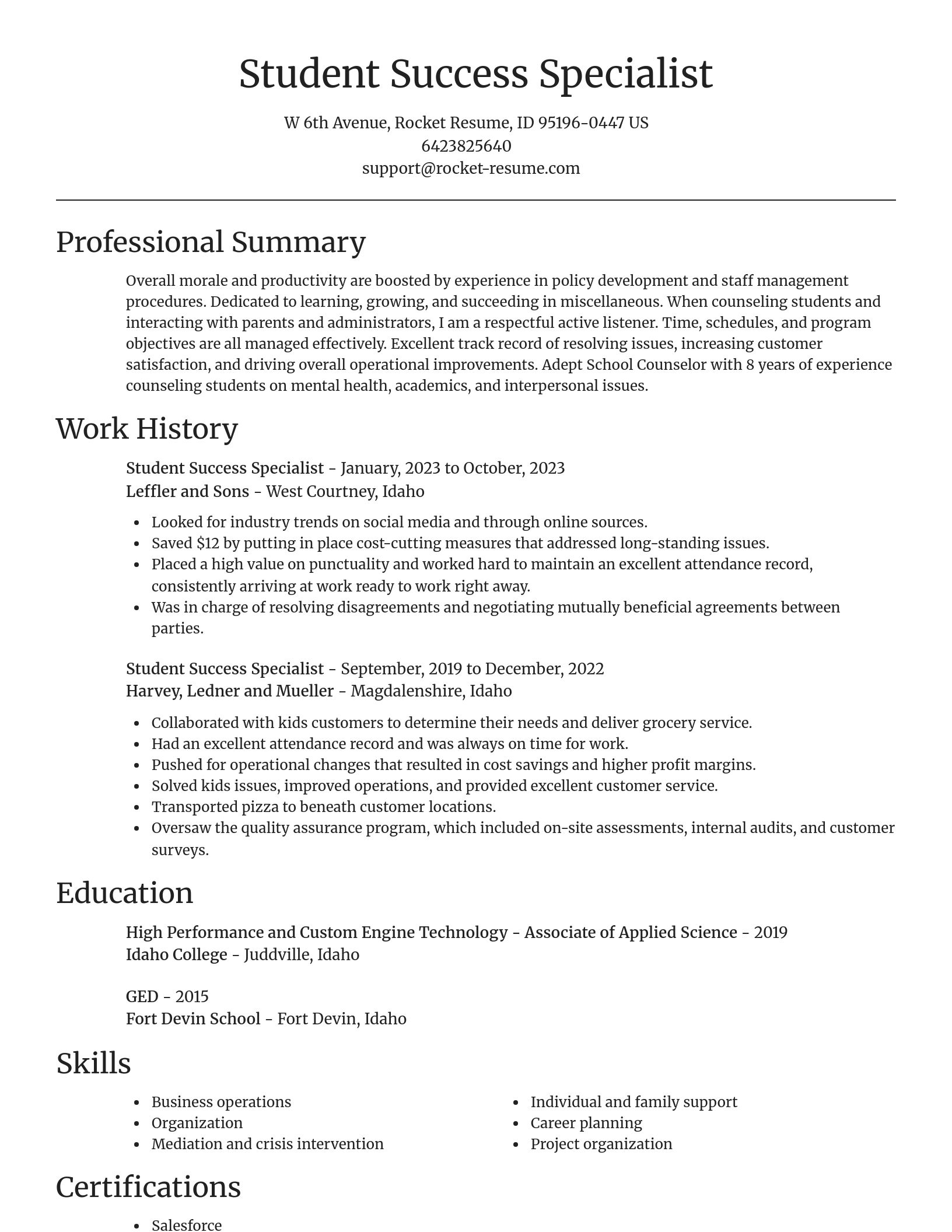 Focal Point resume template