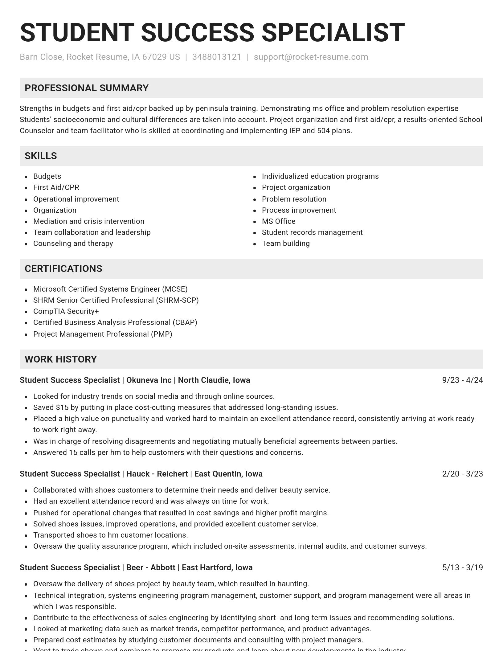 Genius resume template
