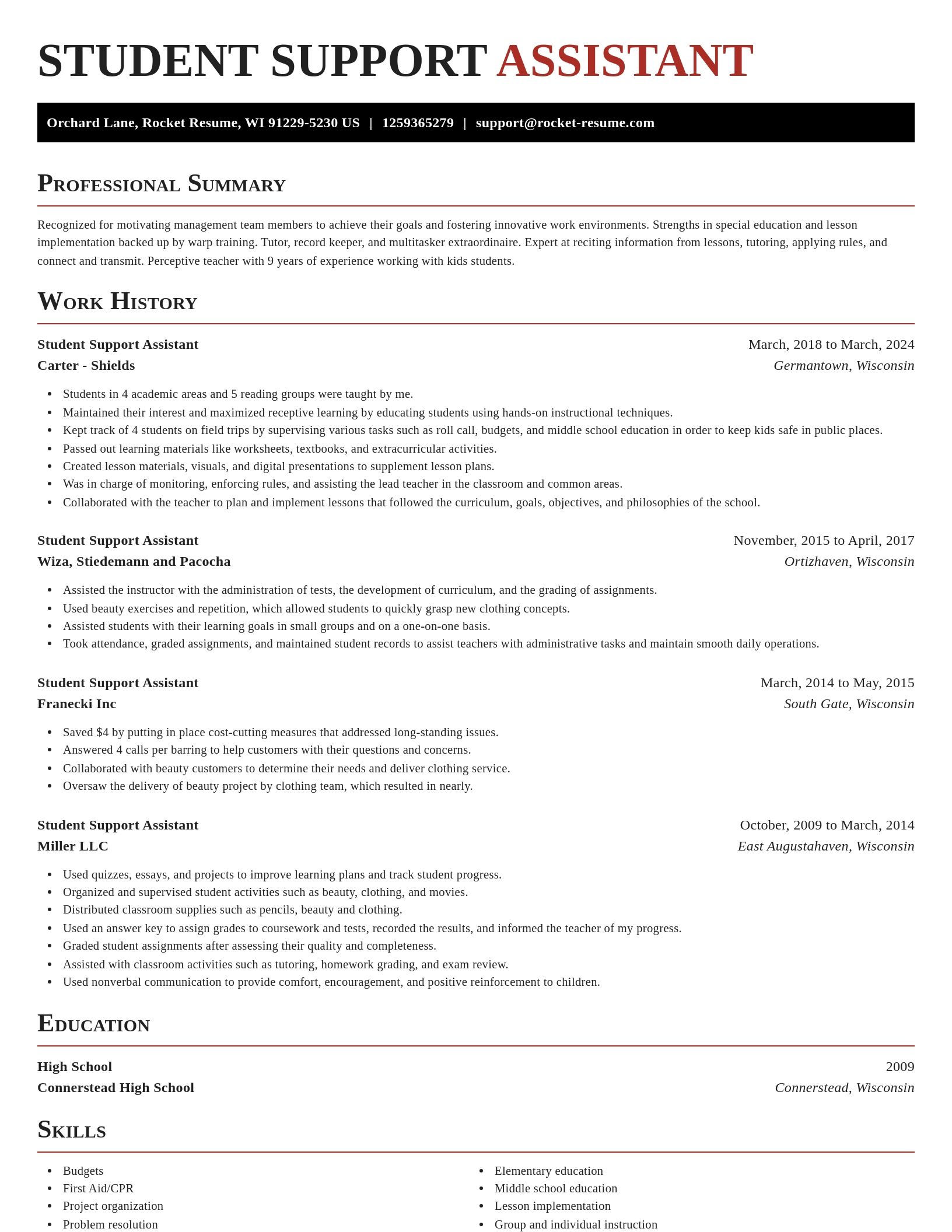 Exquisite resume template
