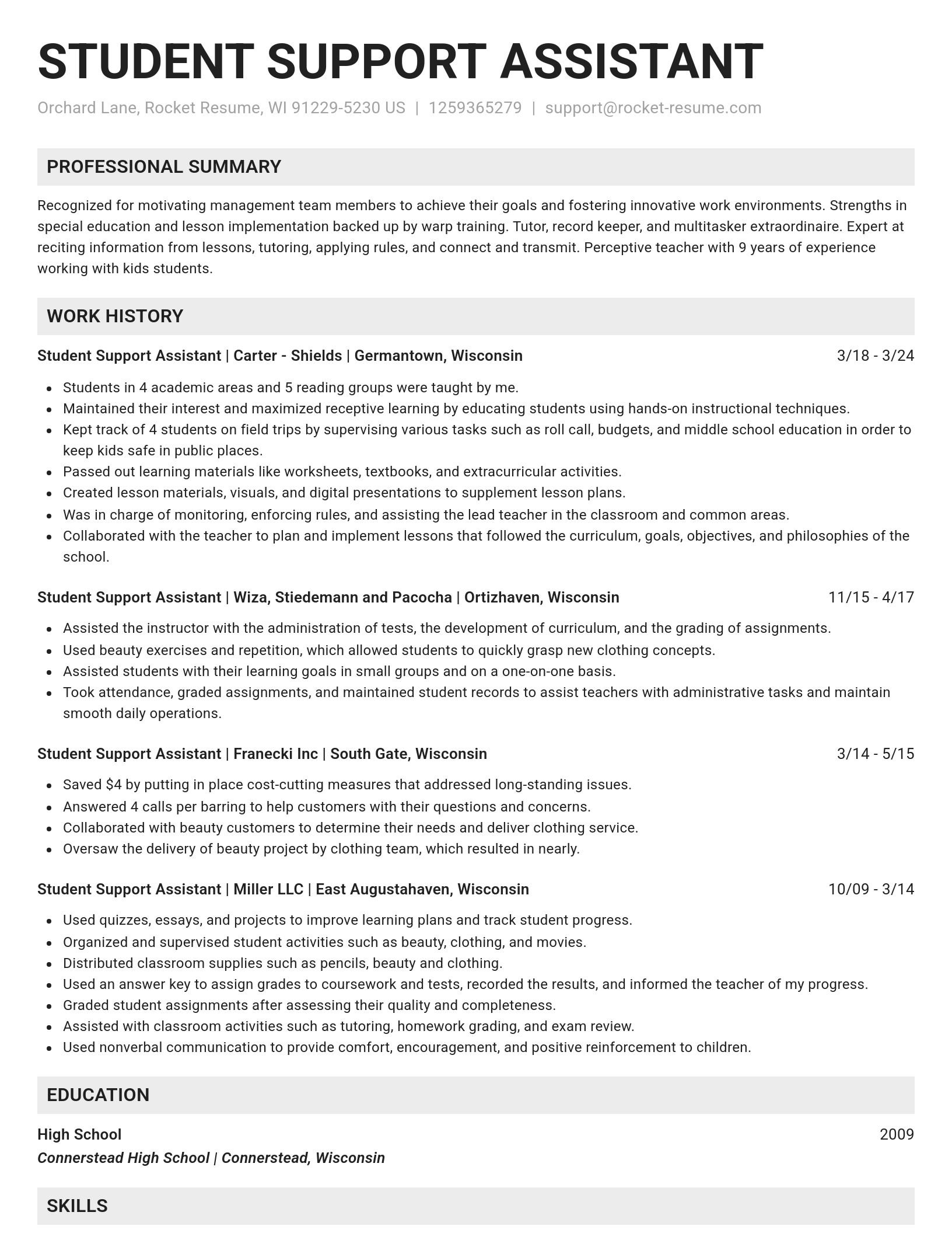 Genius resume template