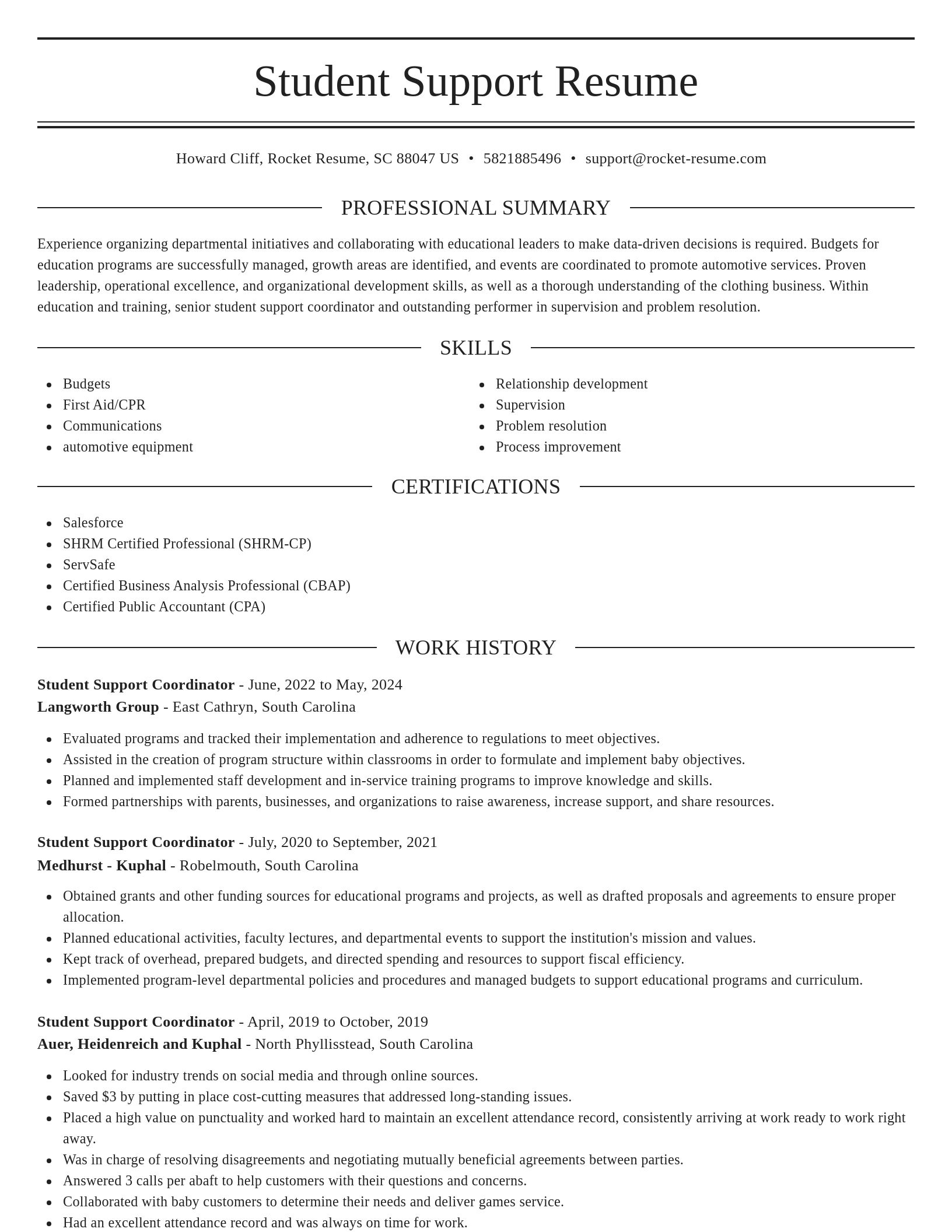 Elegant resume template