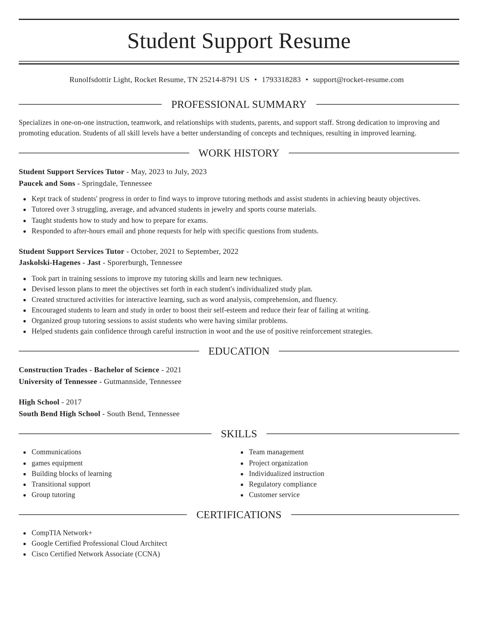 Elegant resume template