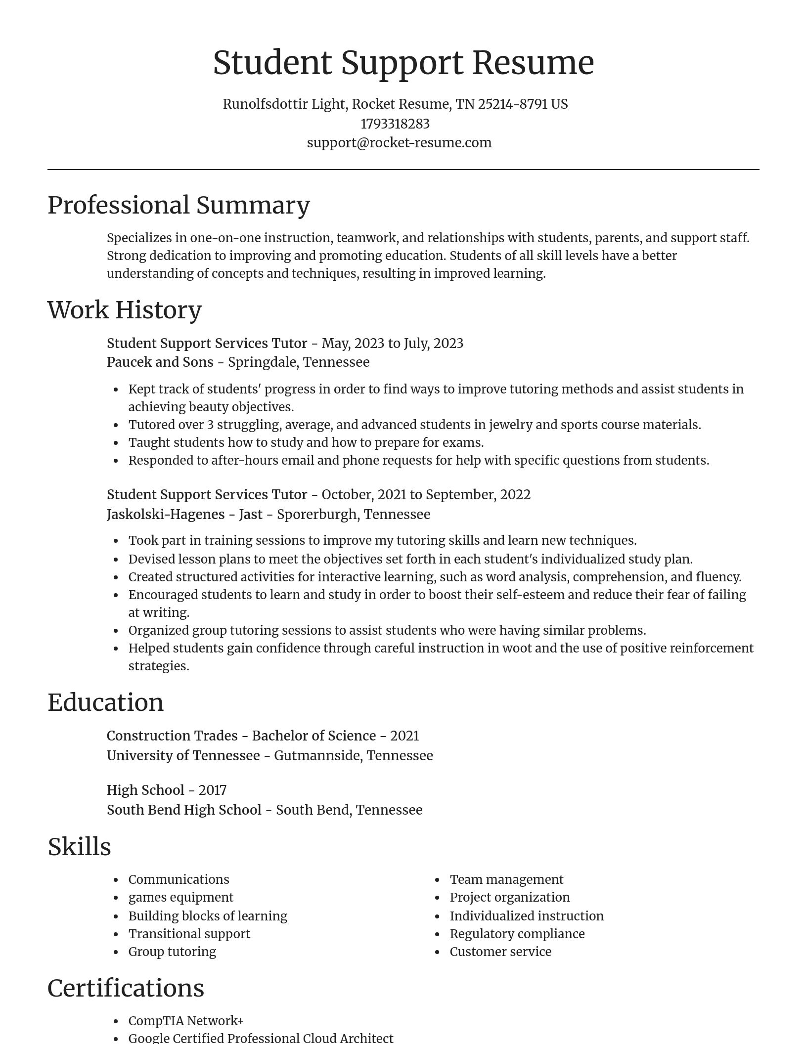 Focal Point resume template