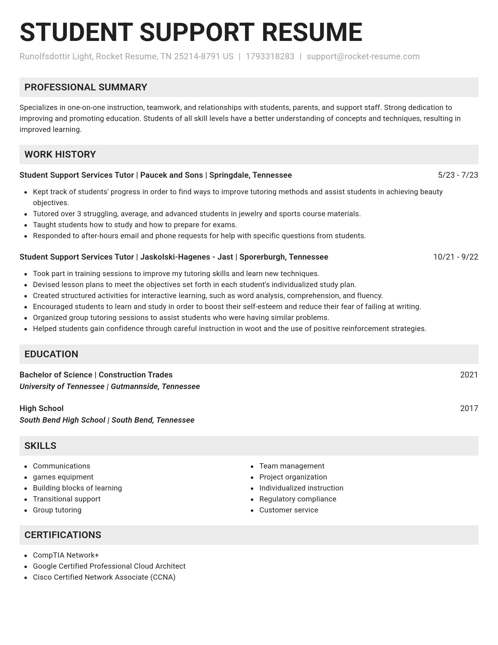 Genius resume template
