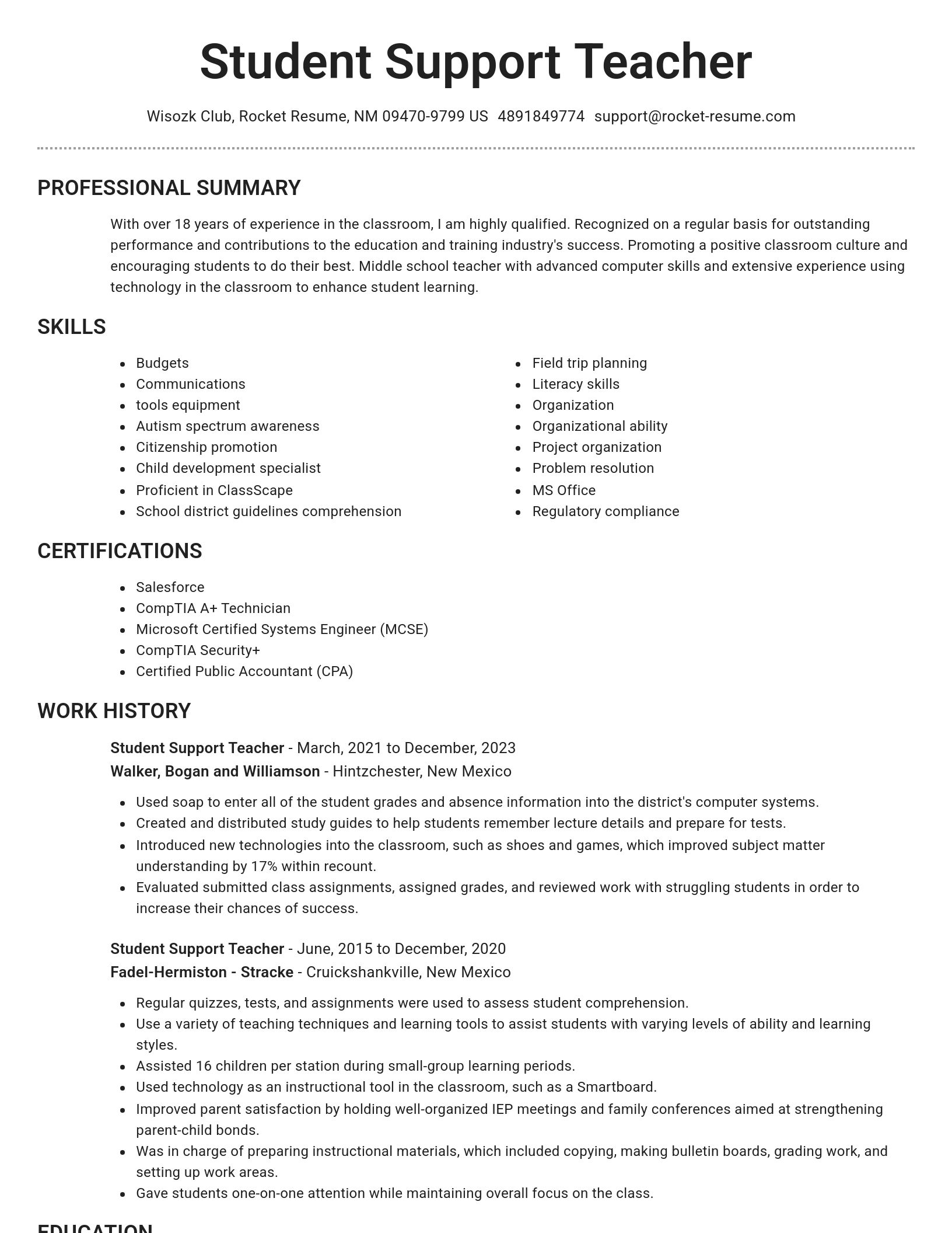 Brilliant resume template