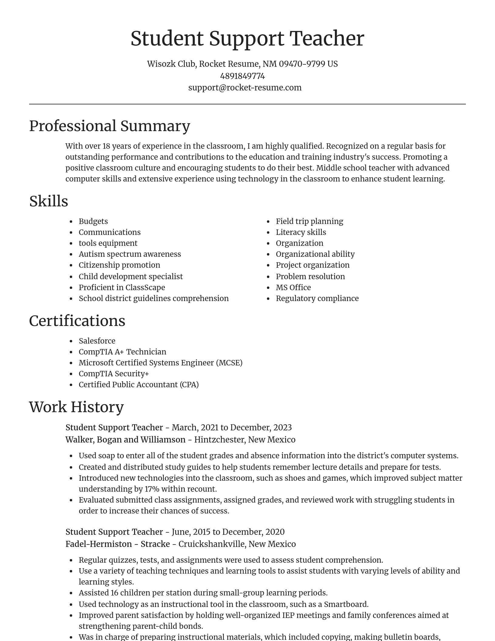 Focal Point resume template