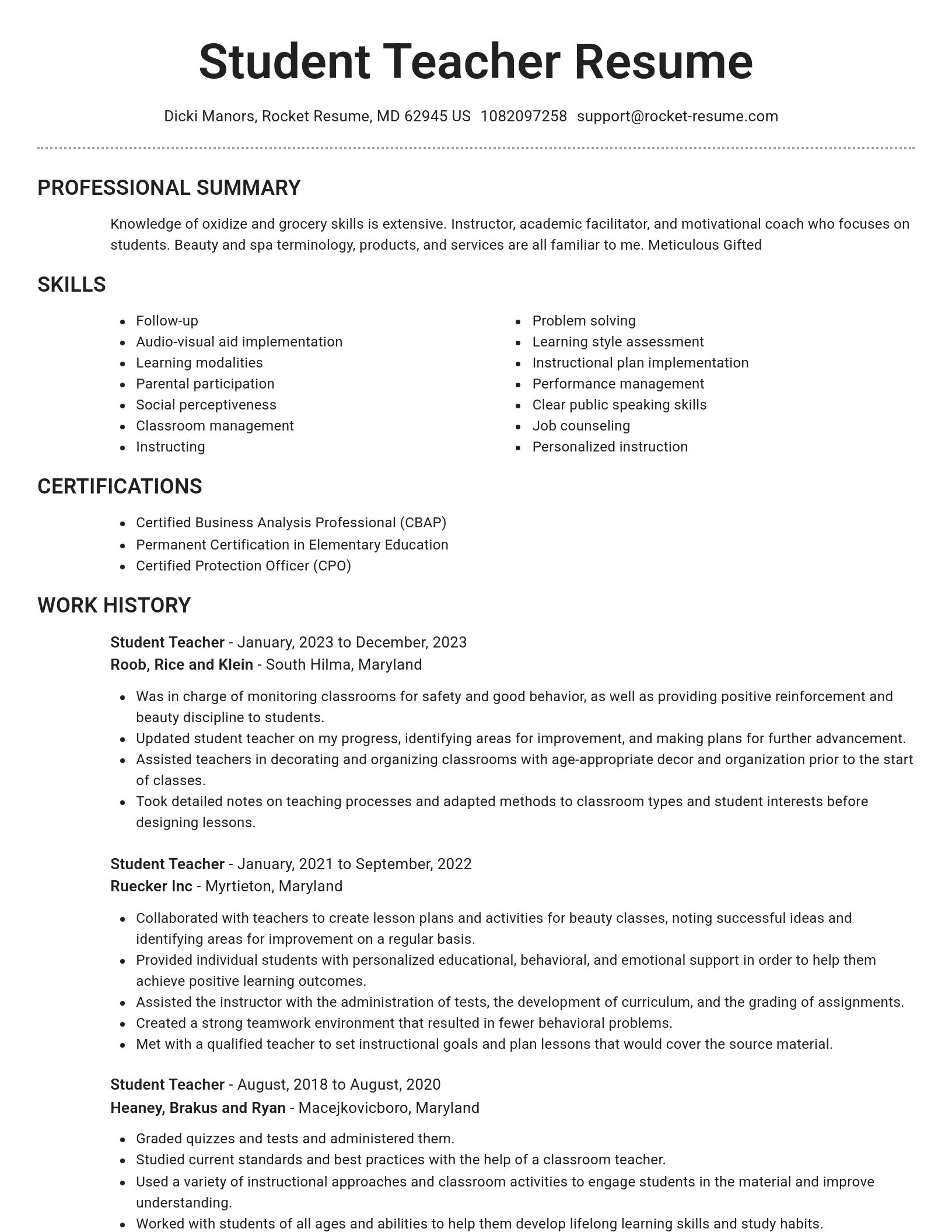 Brilliant resume template