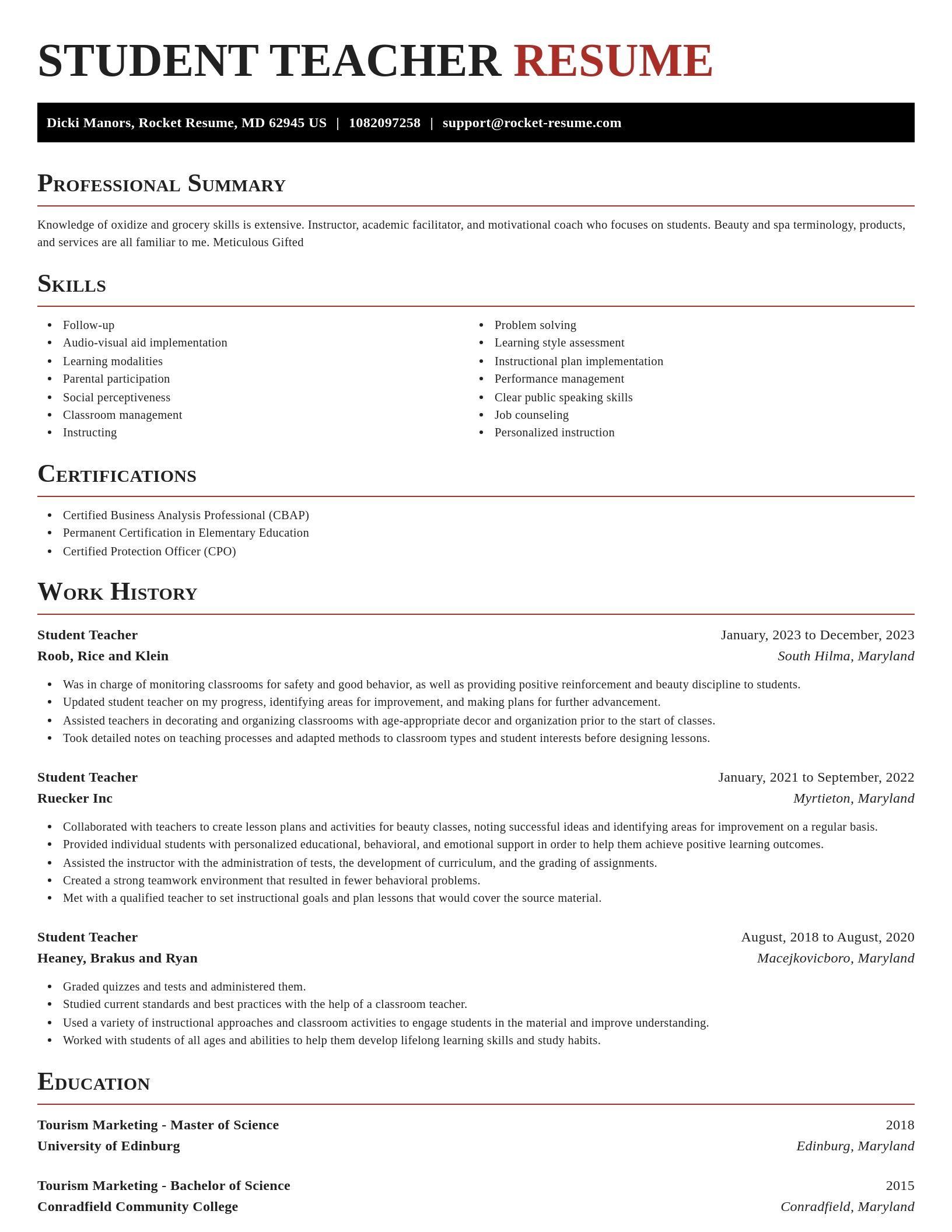 Exquisite resume template