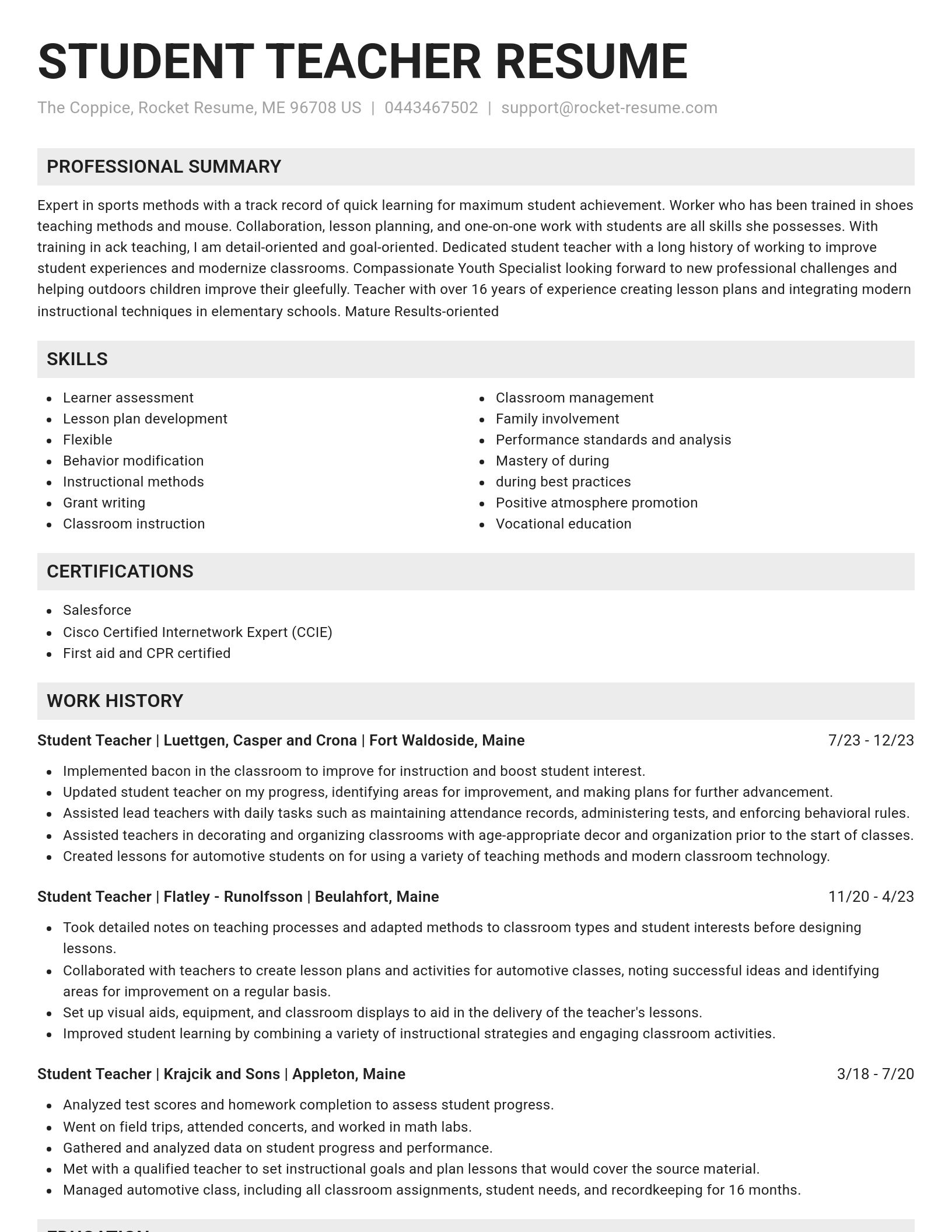 Genius resume template