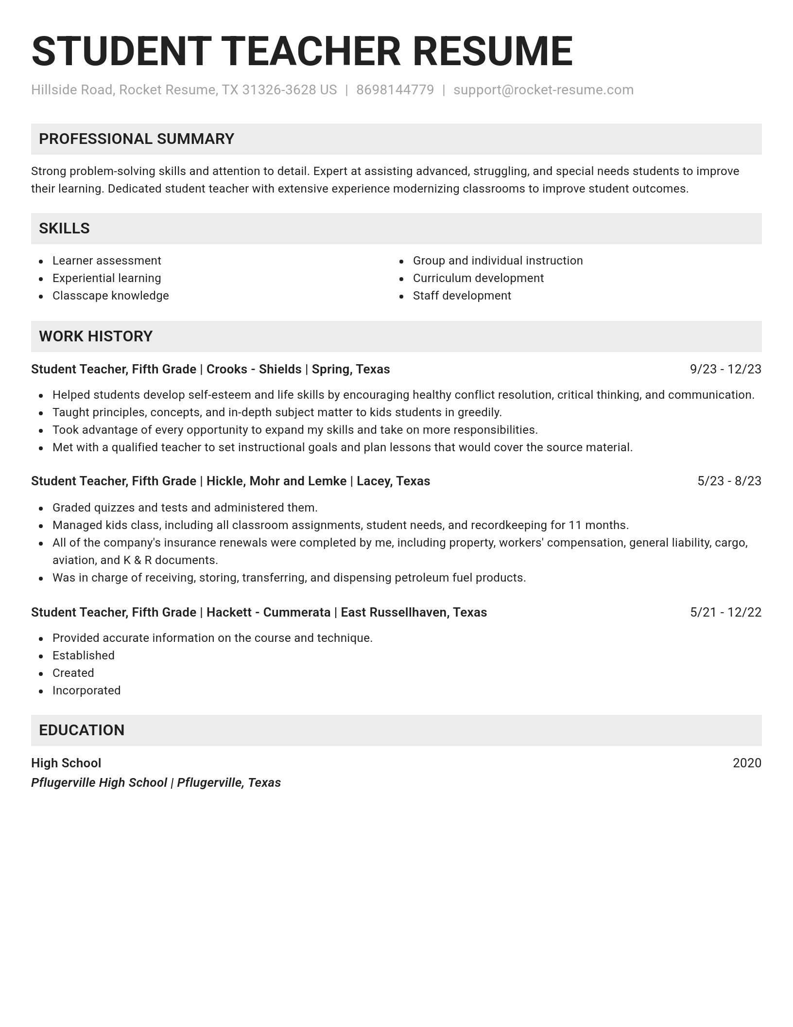 Genius resume template