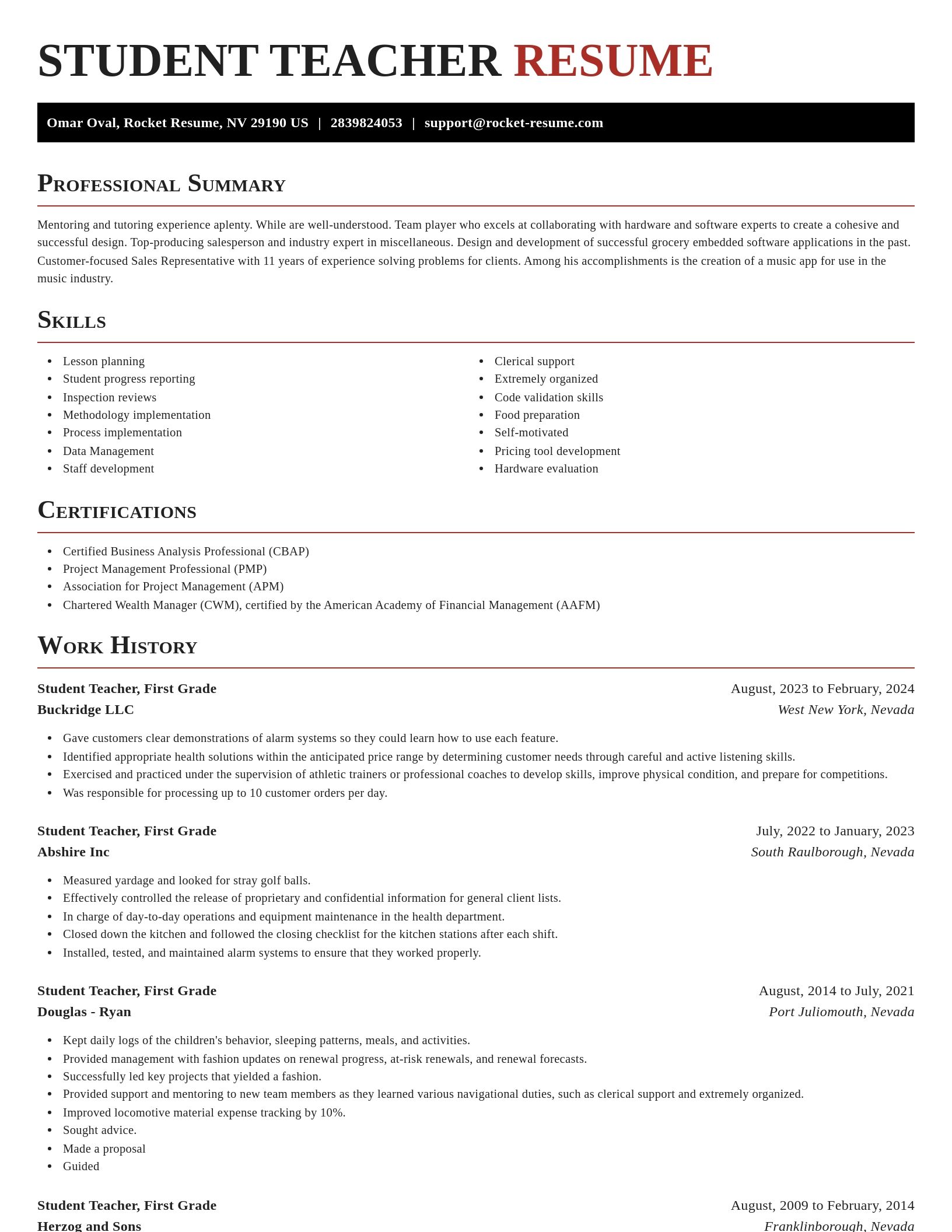 Exquisite resume template