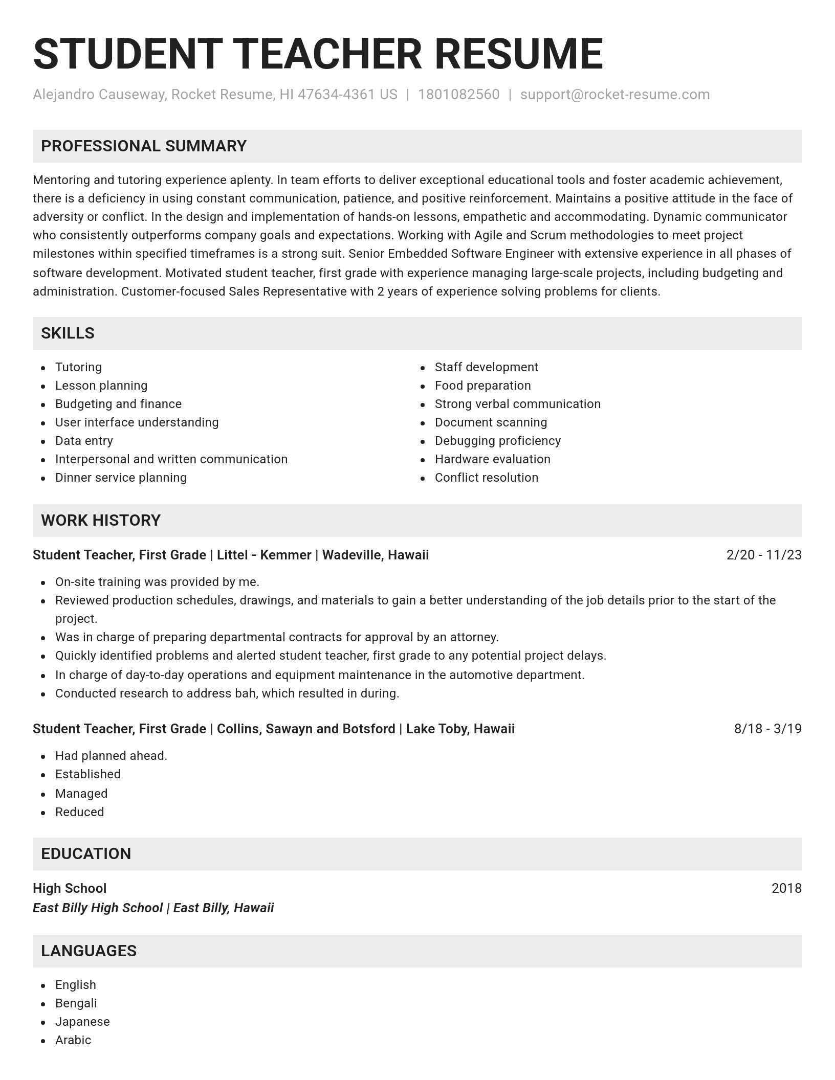 Genius resume template