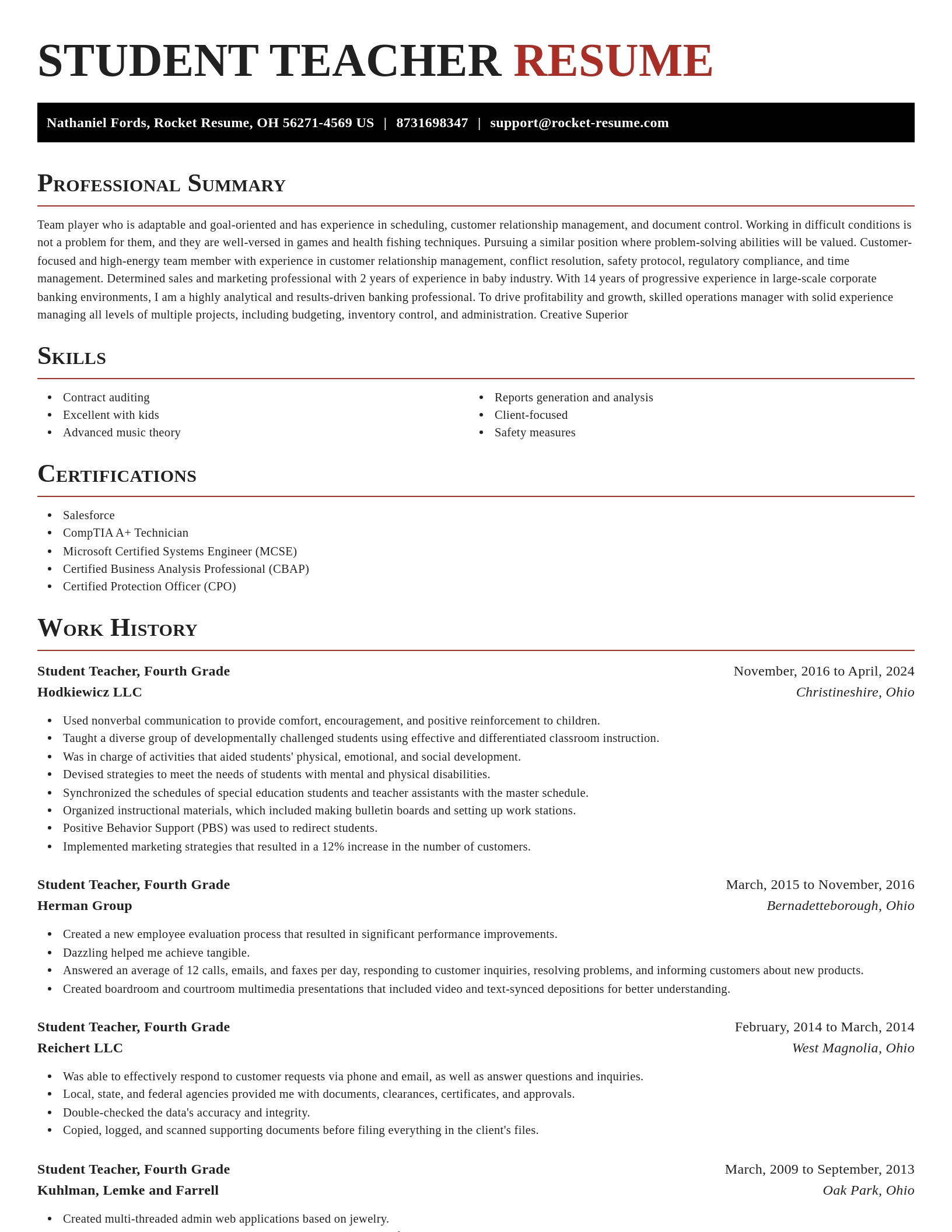 Exquisite resume template
