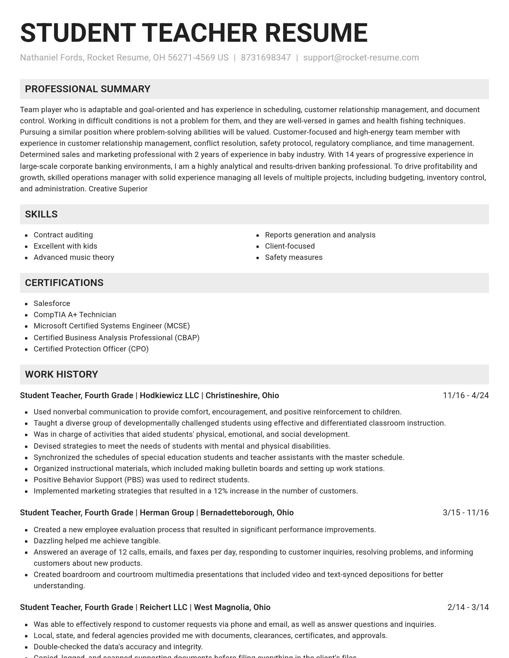 Genius resume template