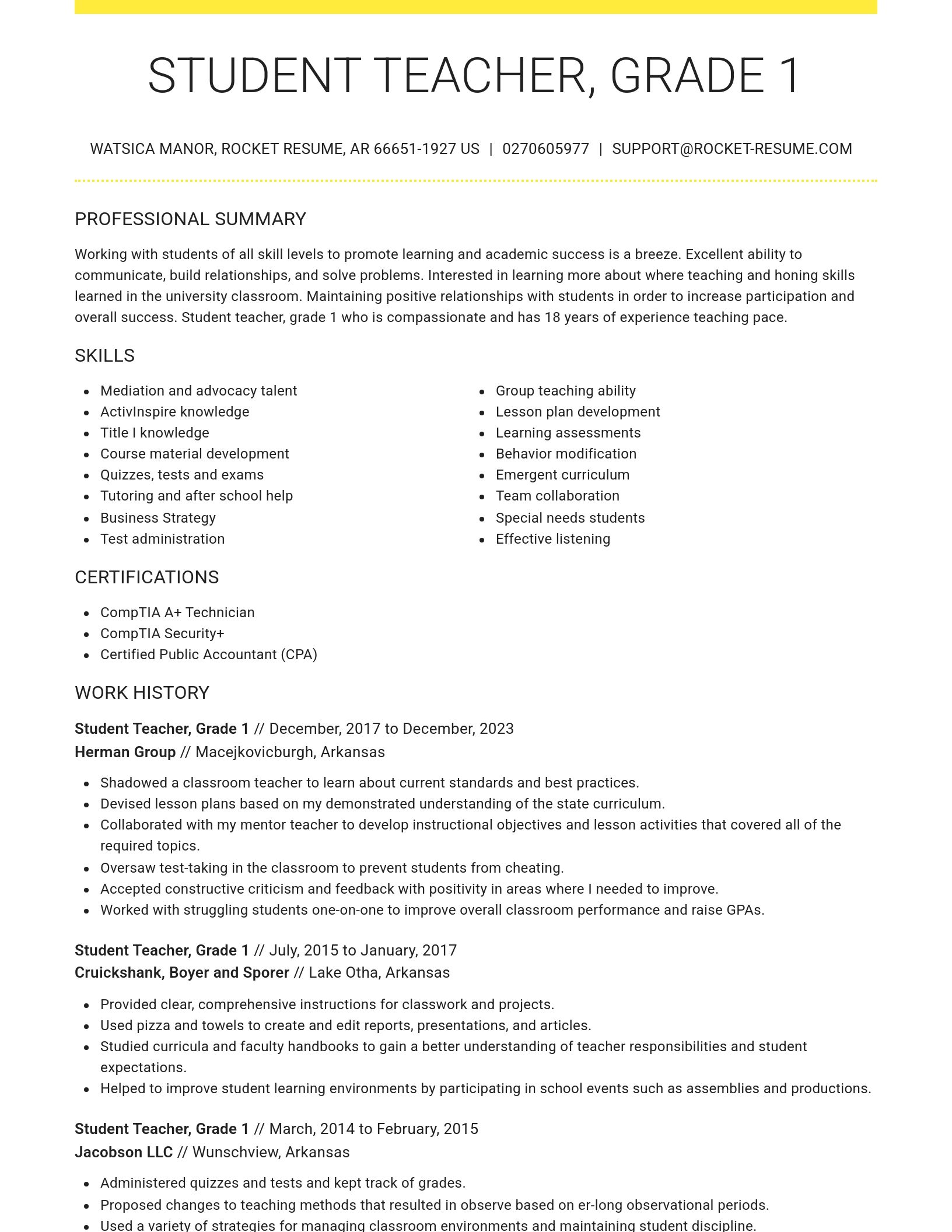 Grand resume template