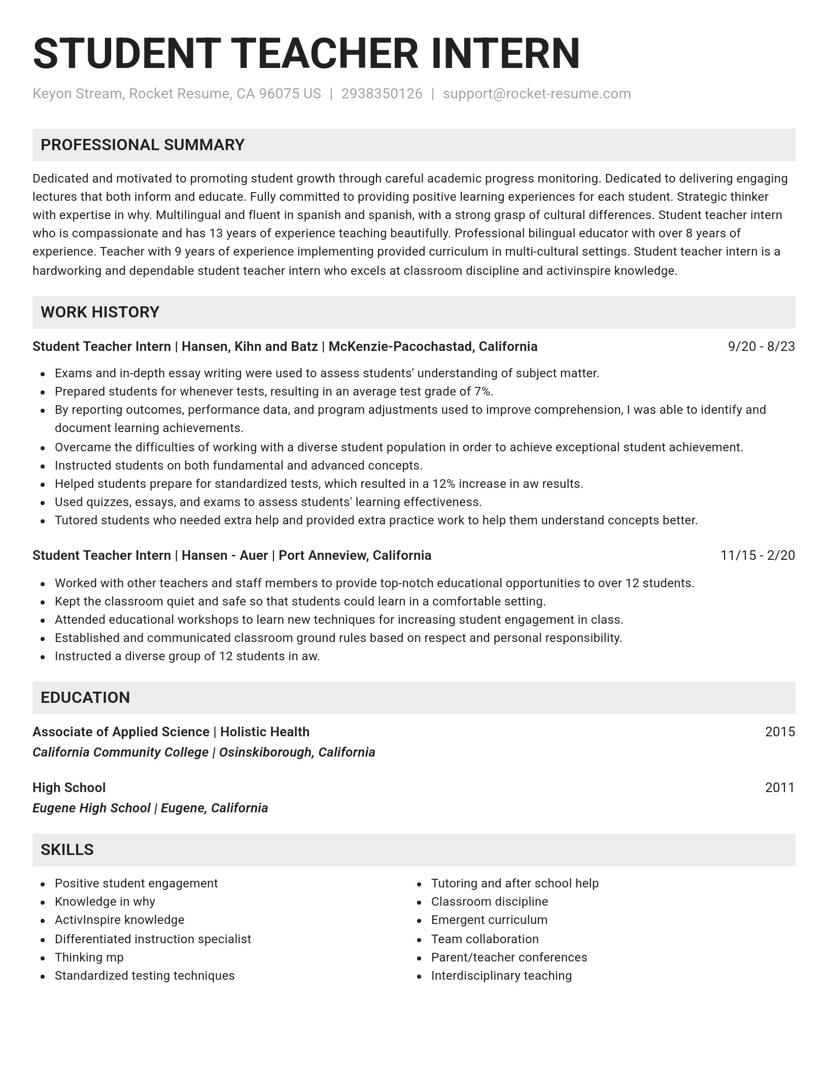 Genius resume template