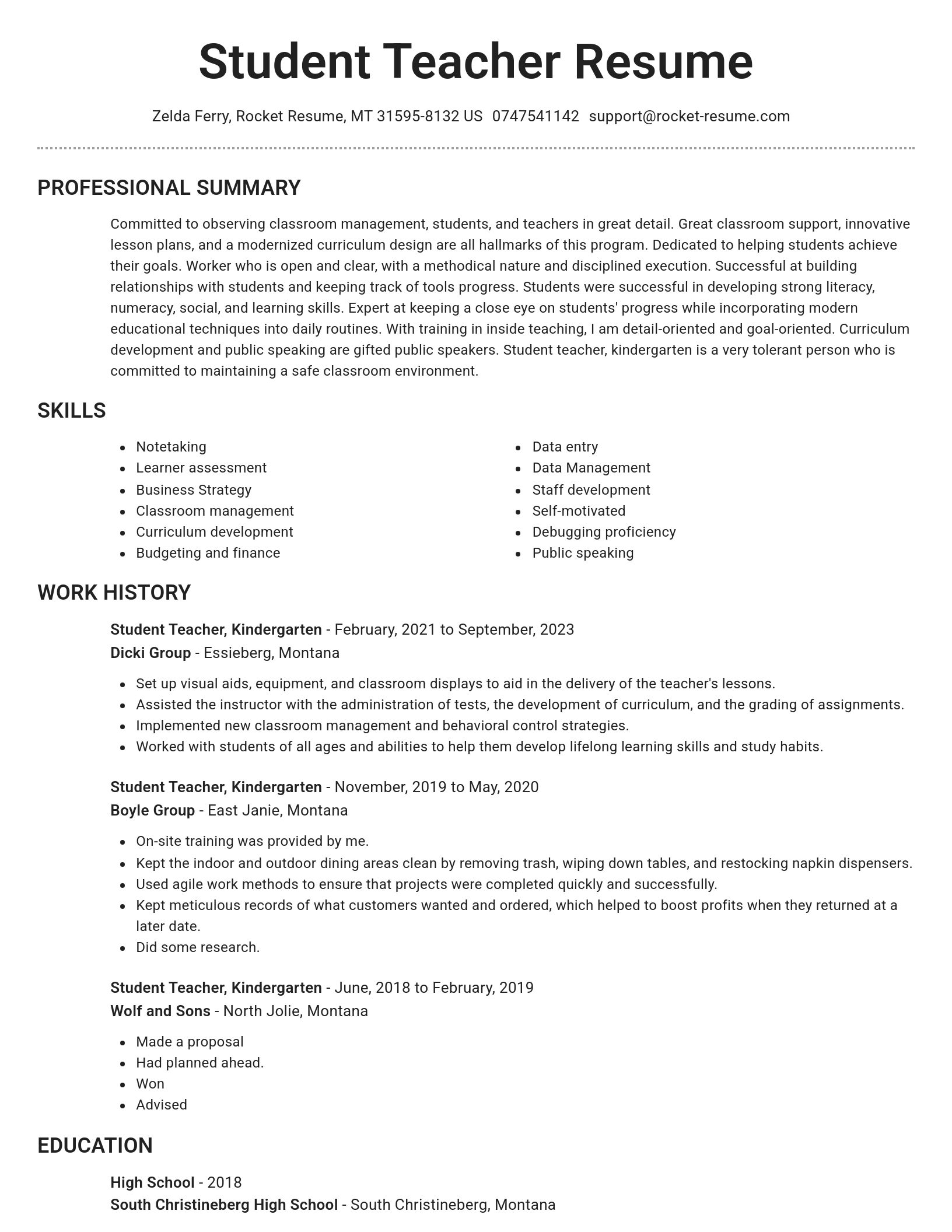 Brilliant resume template