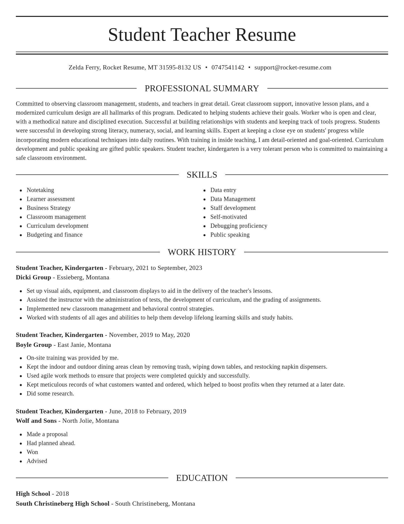 Elegant resume template