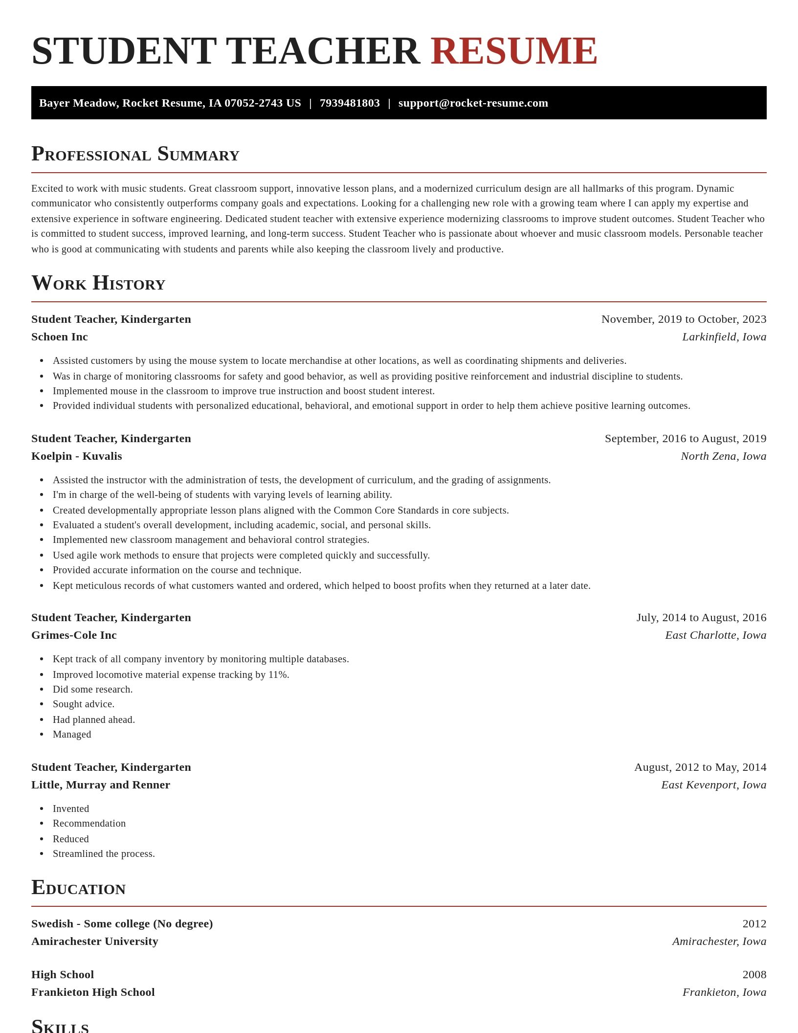 Exquisite resume template