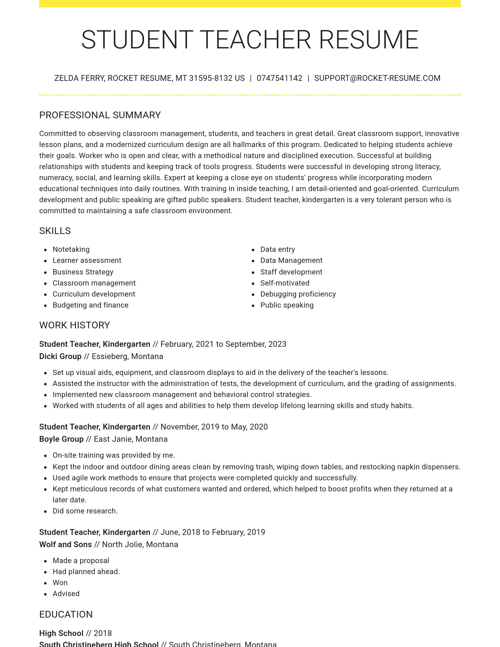 Grand resume template