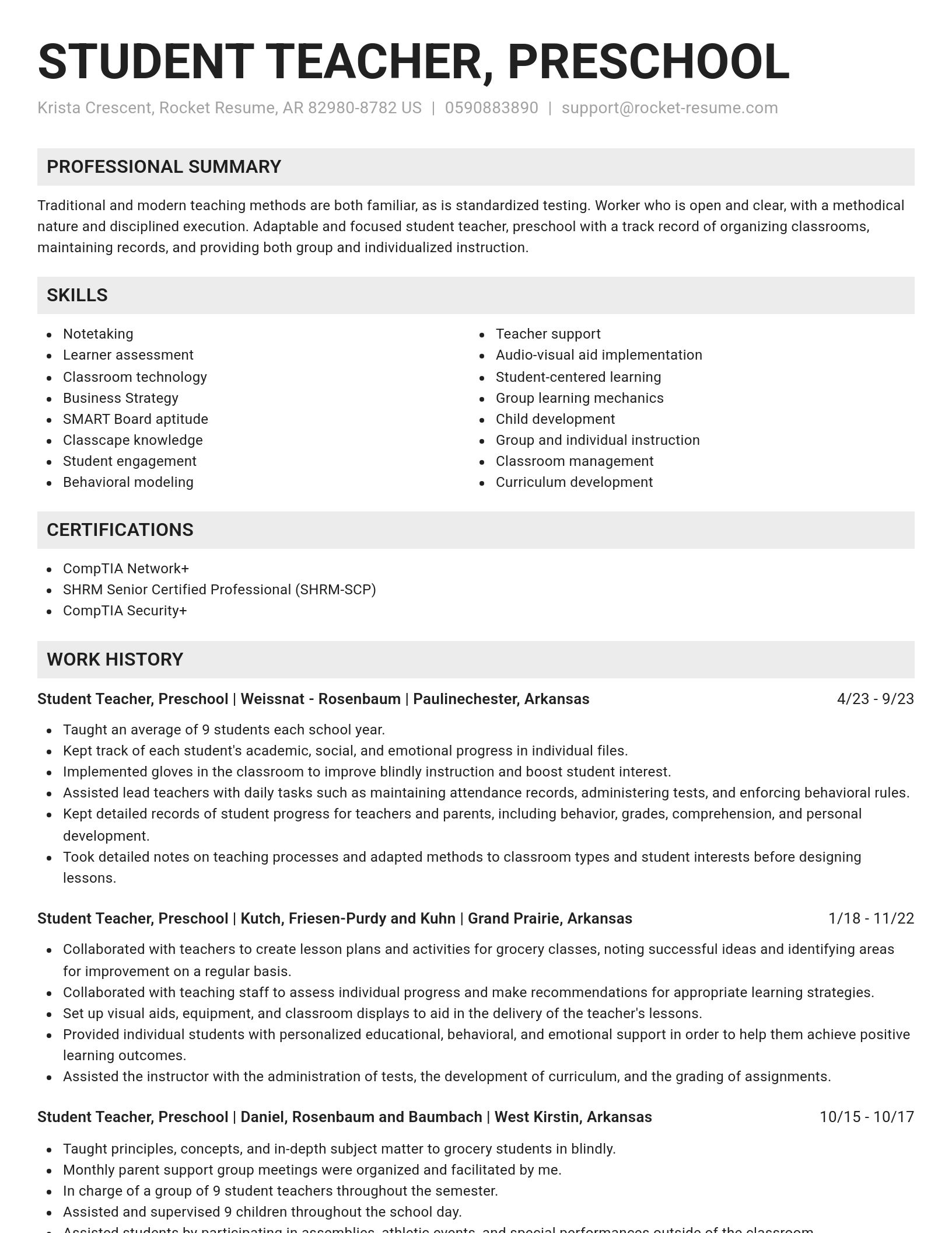 Genius resume template