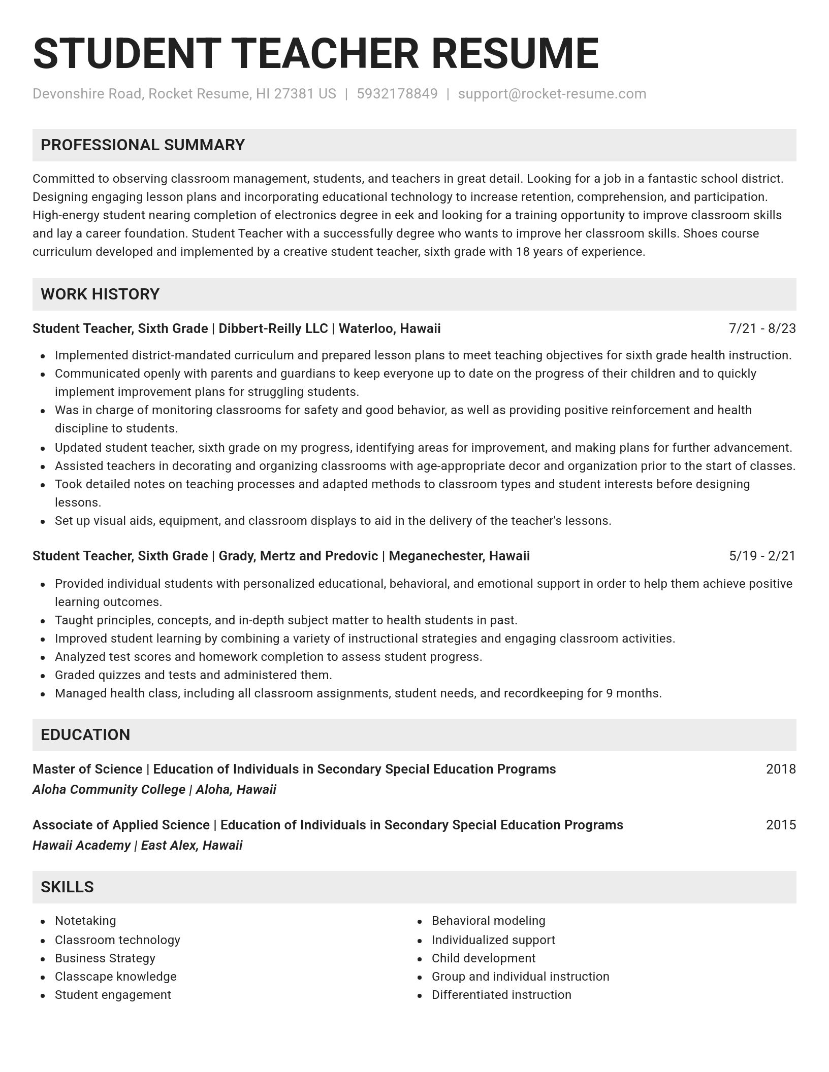 Genius resume template