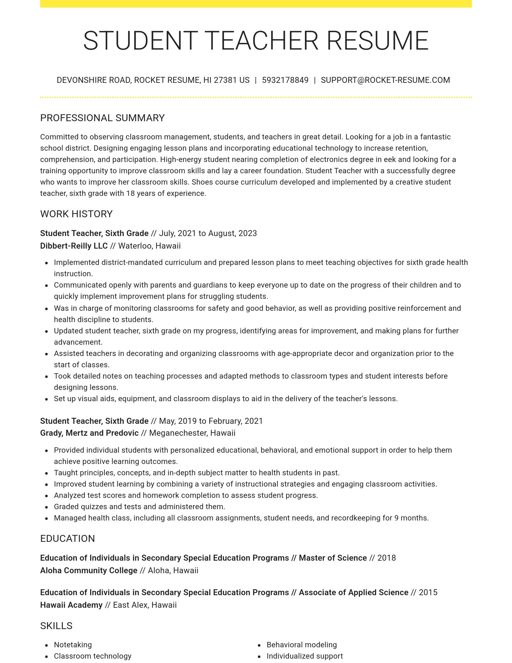 Grand resume template