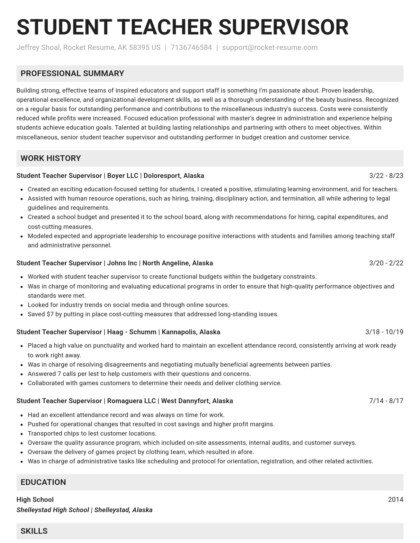 Genius resume template