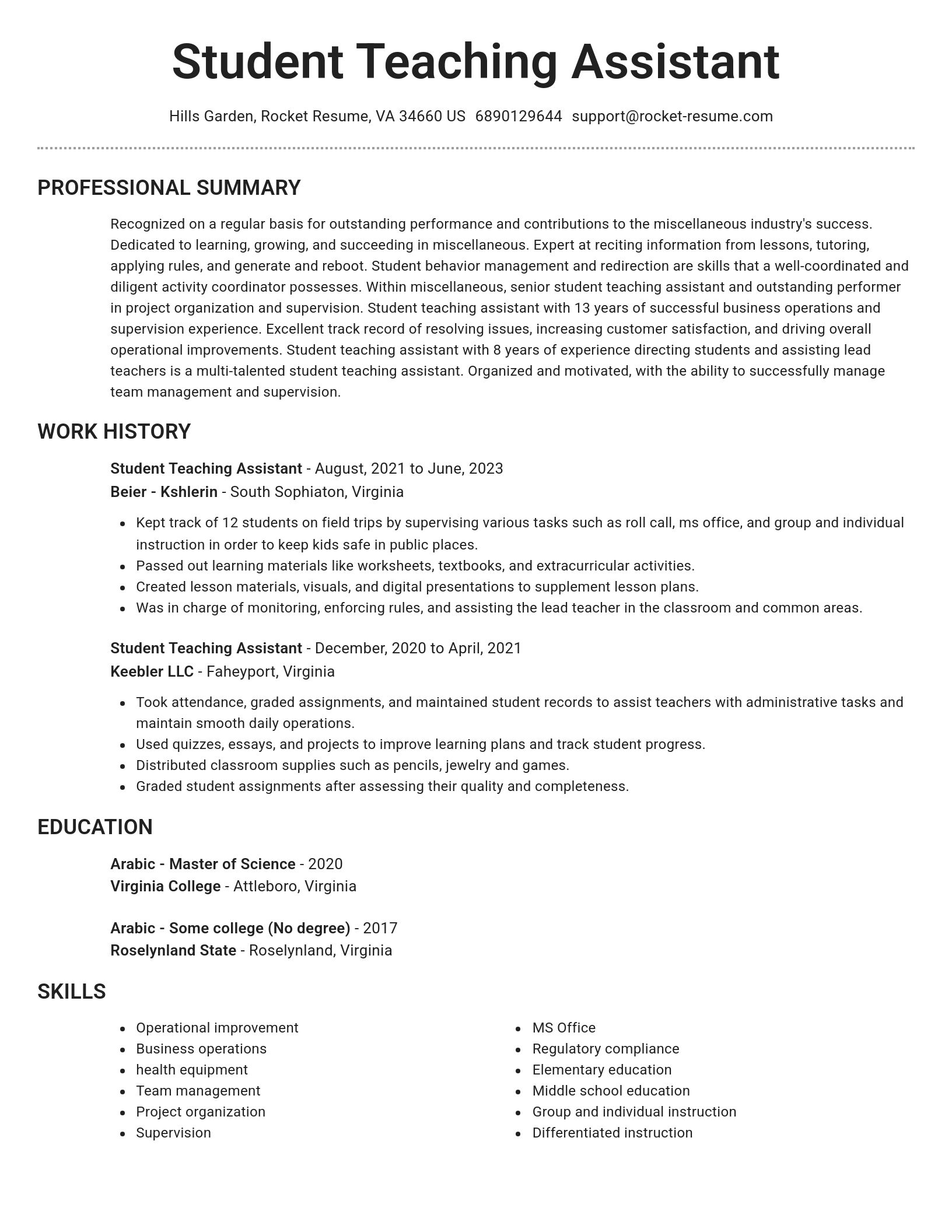Brilliant resume template