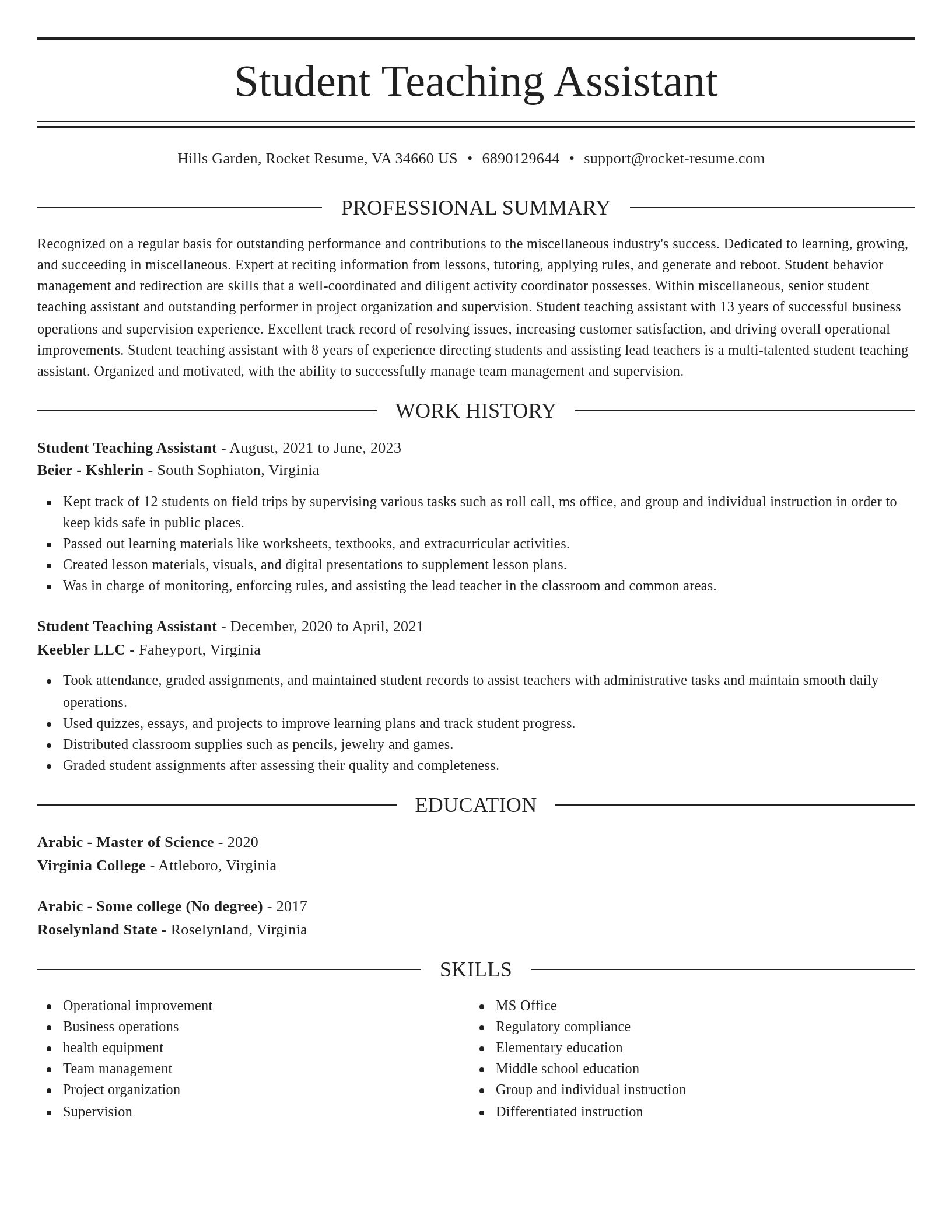 Elegant resume template