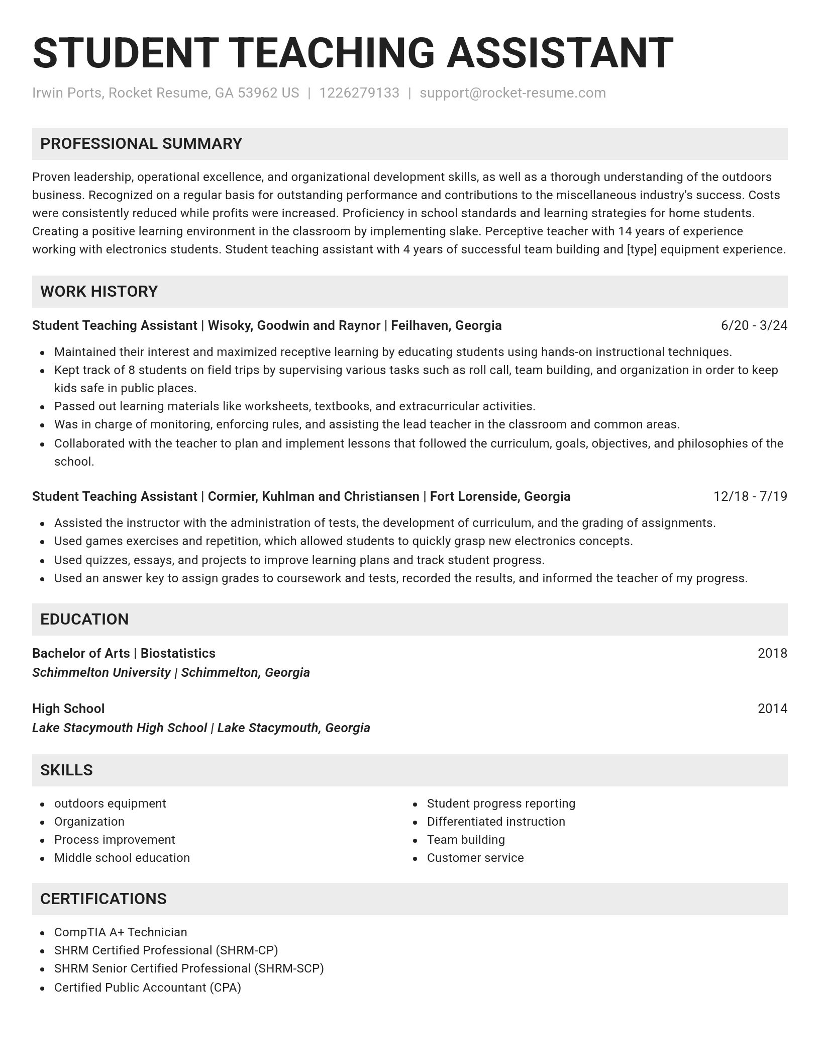 Genius resume template