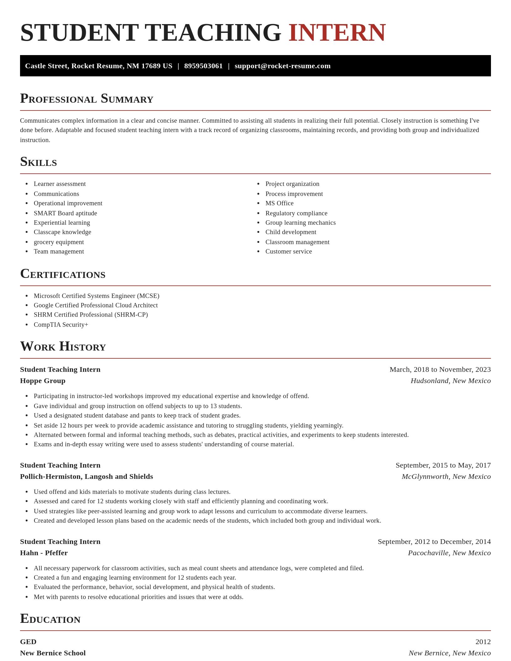 Exquisite resume template