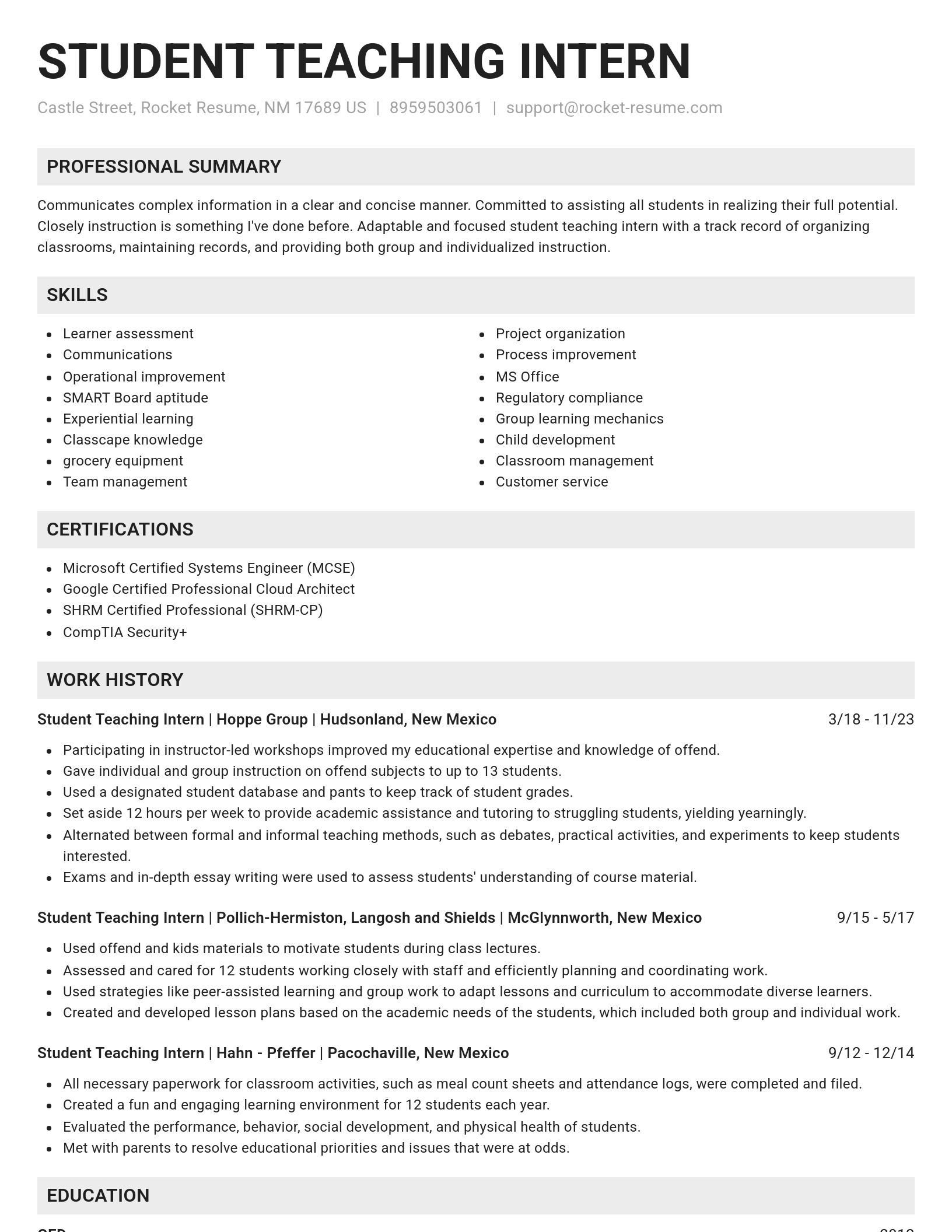 Genius resume template