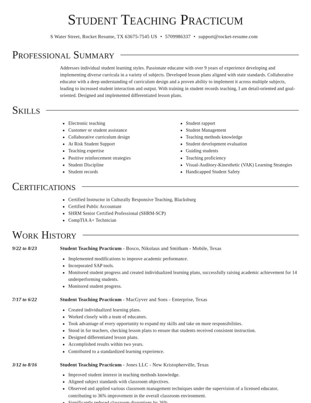 Director resume template