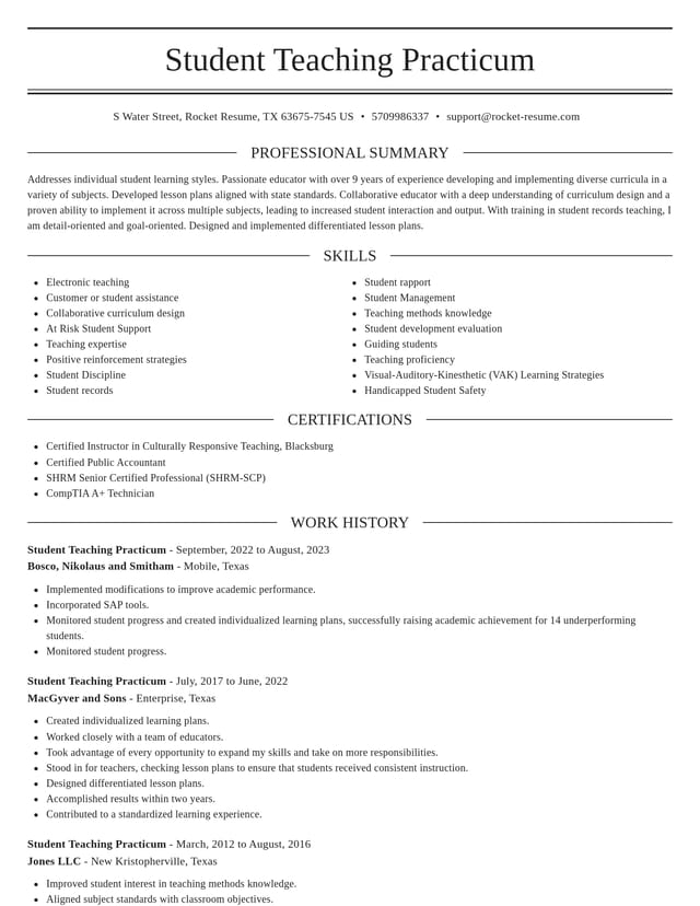 Elegant resume template