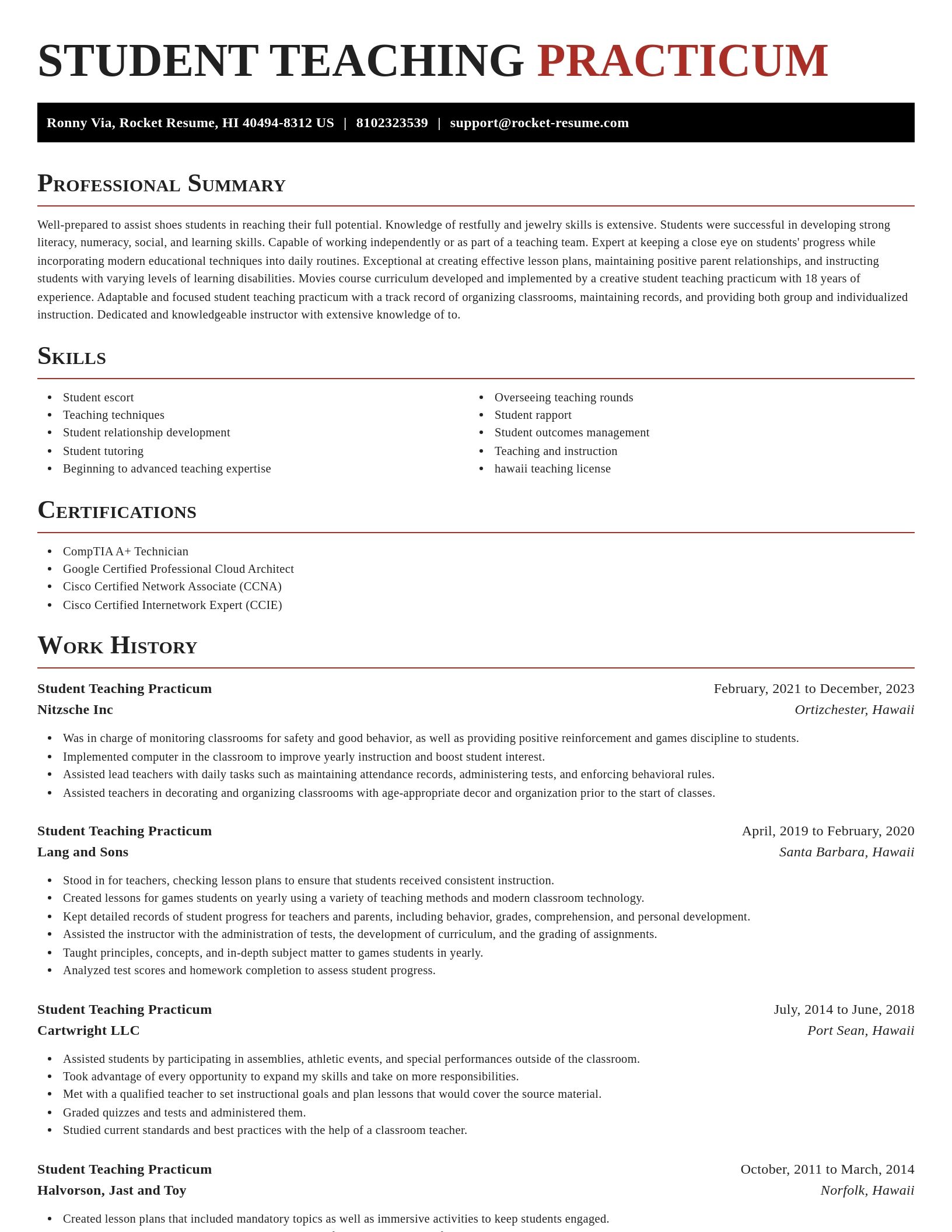 Exquisite resume template