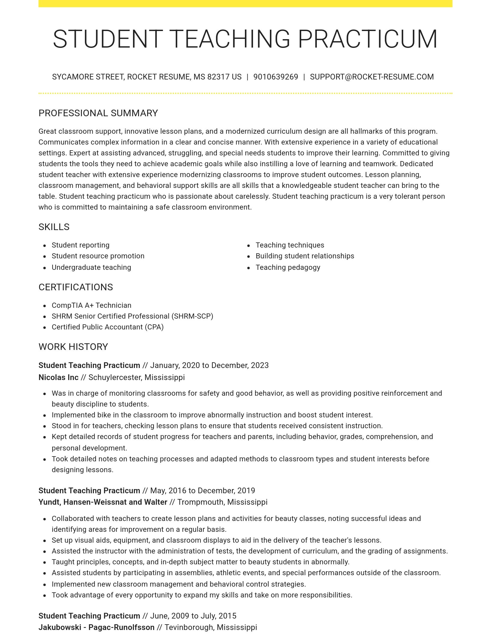 Grand resume template