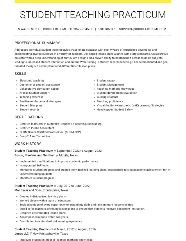 Grand resume template