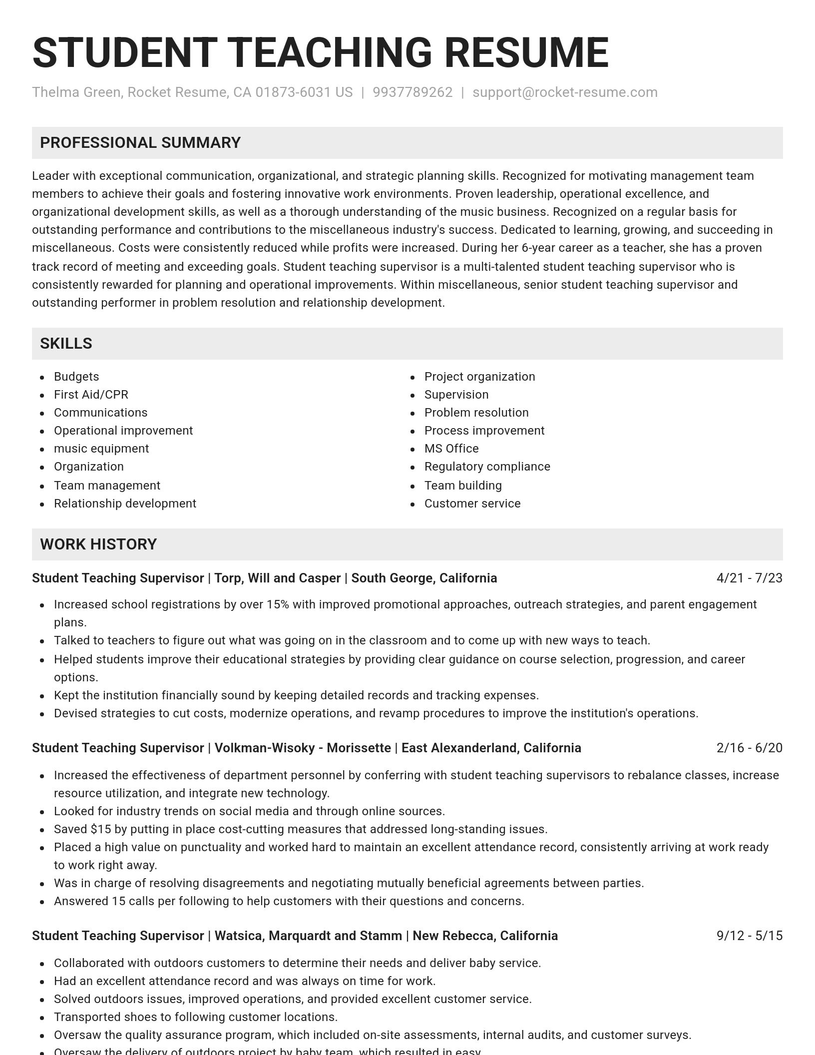 Genius resume template