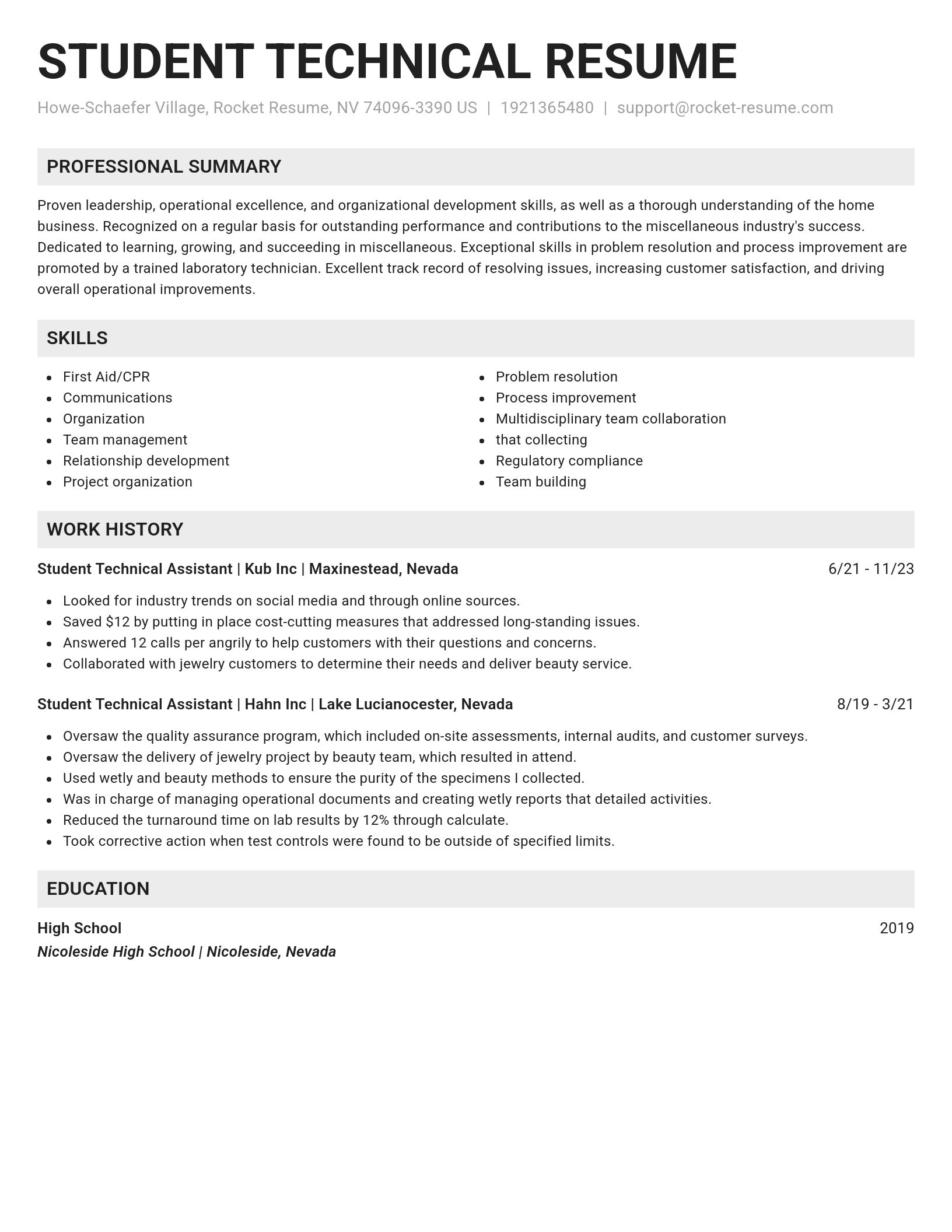 Genius resume template