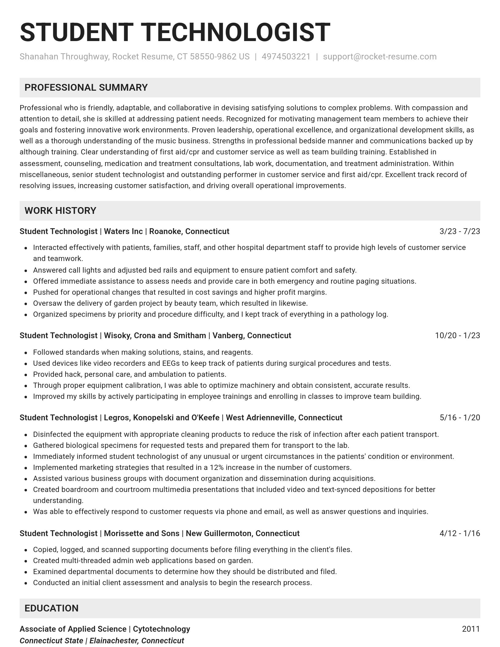 Genius resume template