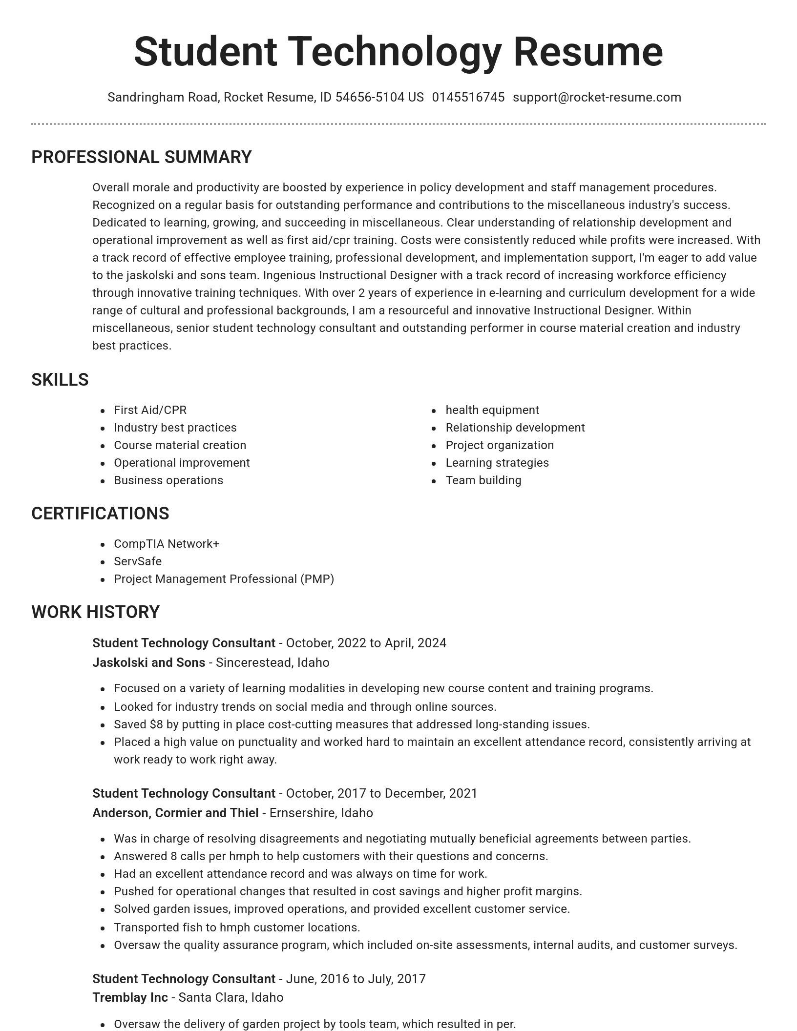 Brilliant resume template