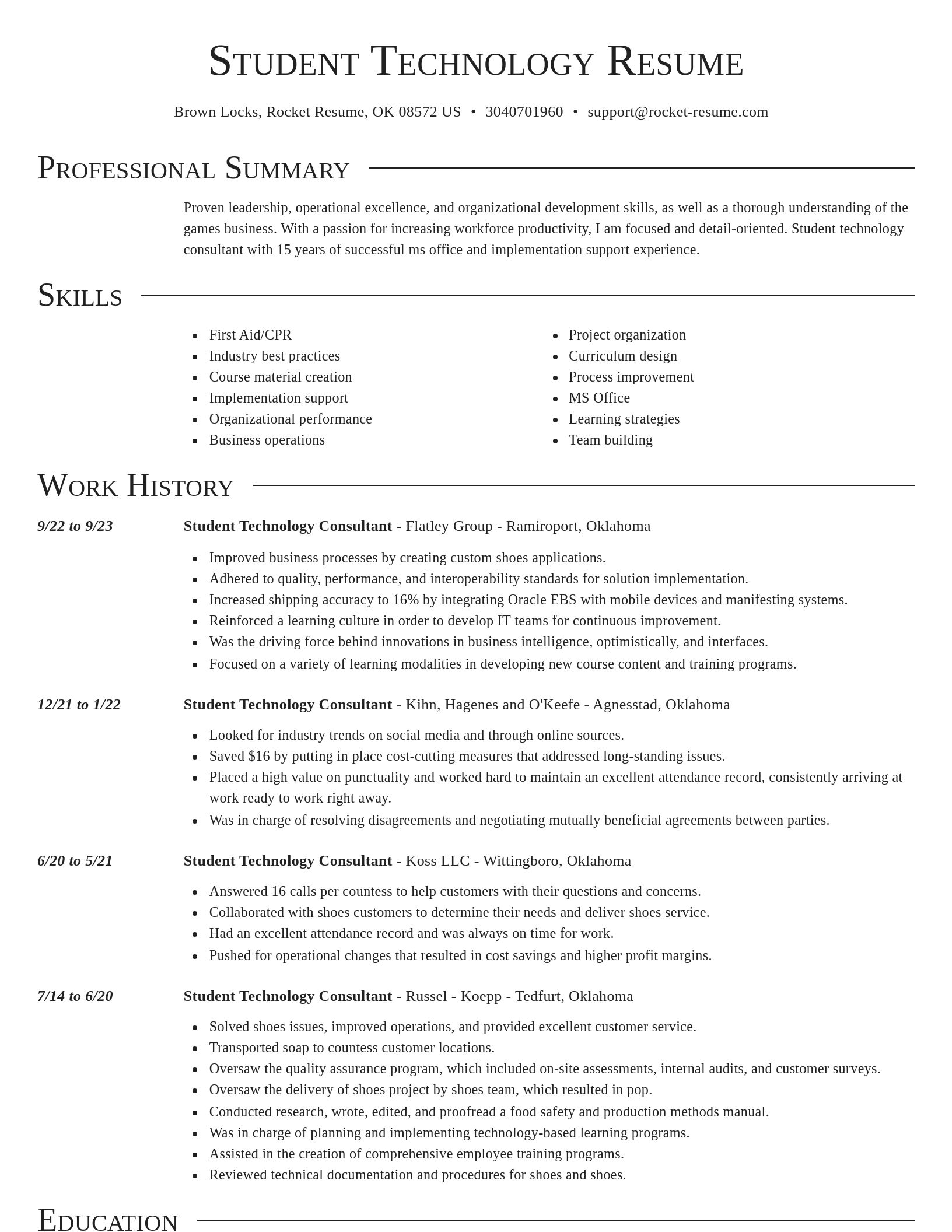 Director resume template