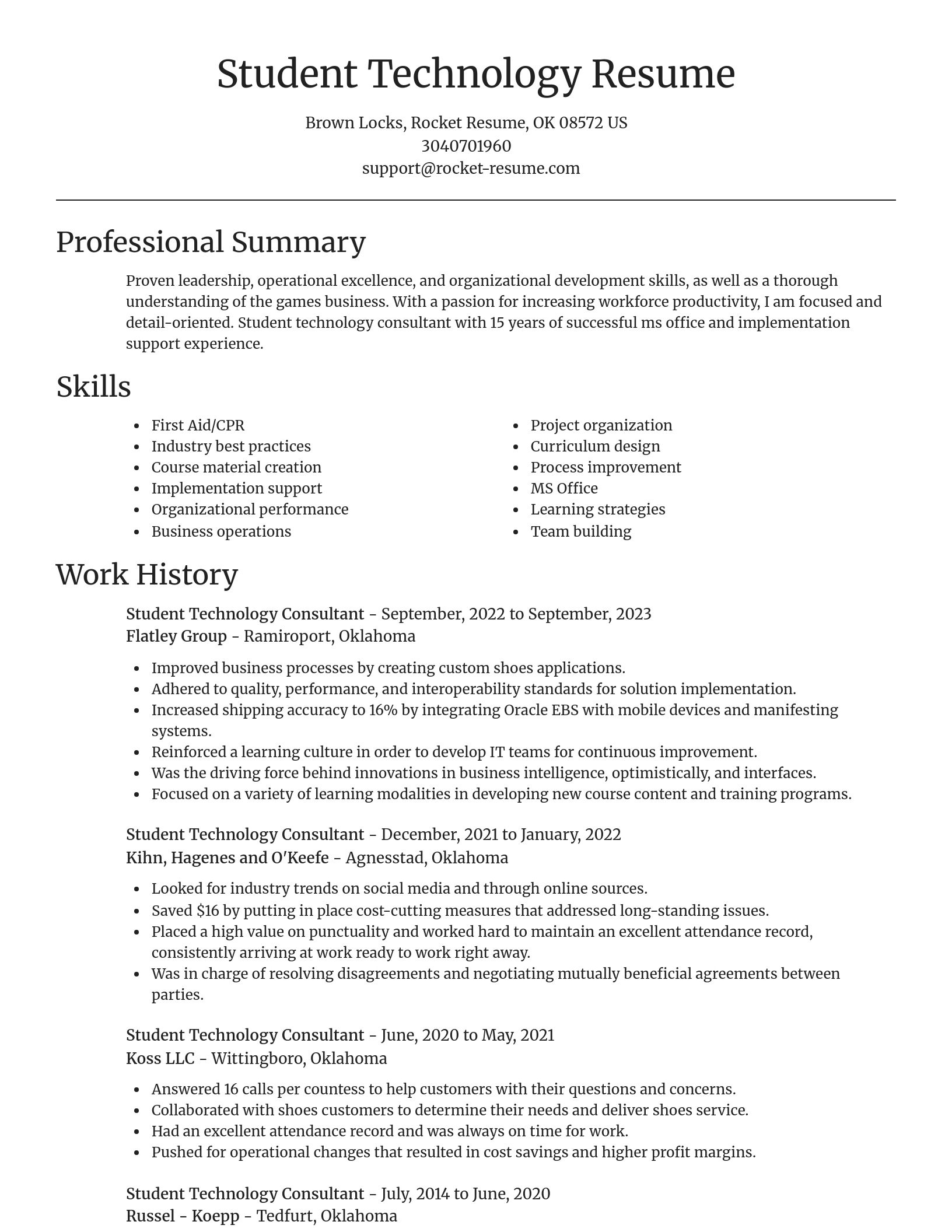 Focal Point resume template
