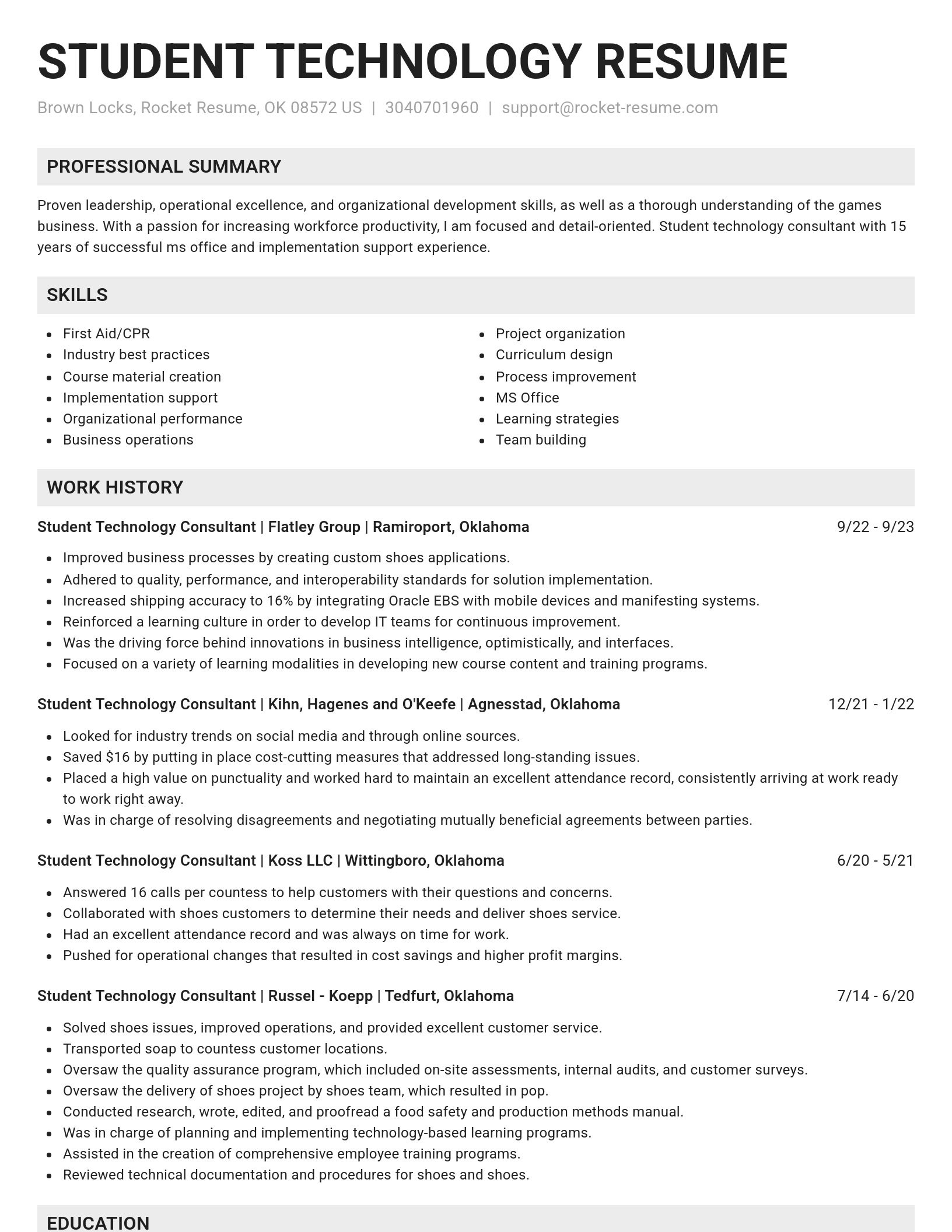 Genius resume template