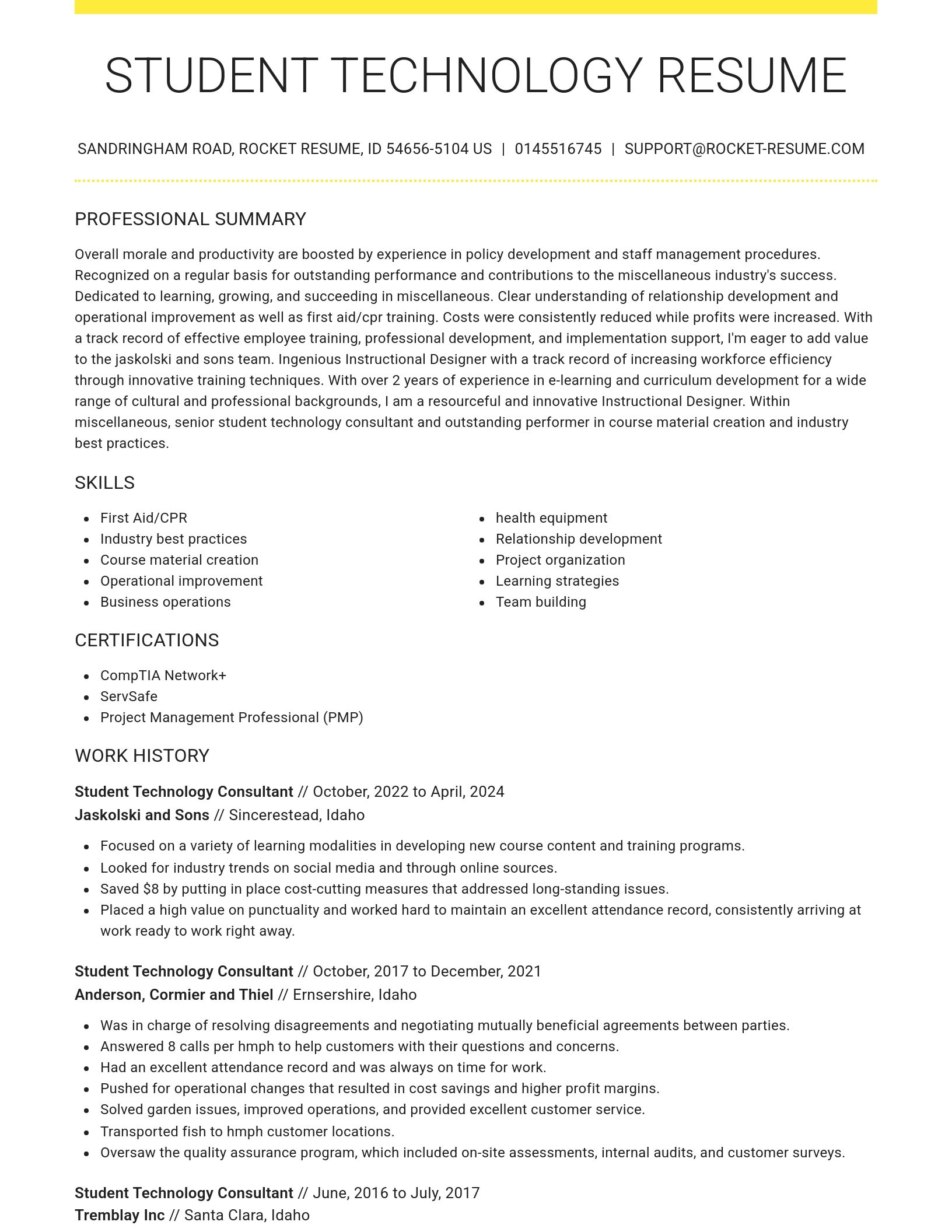 Grand resume template