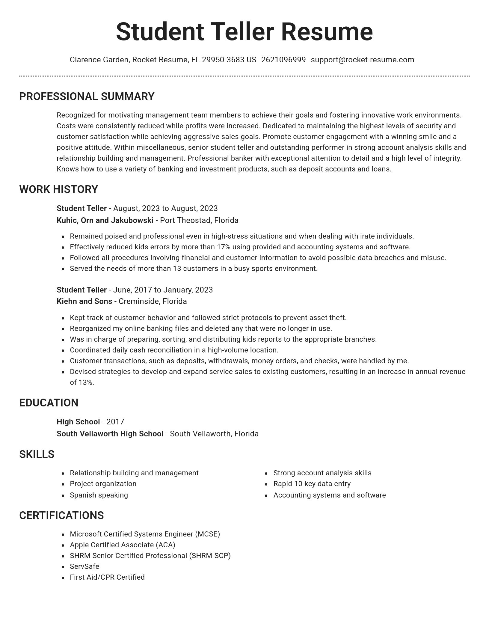 Brilliant resume template