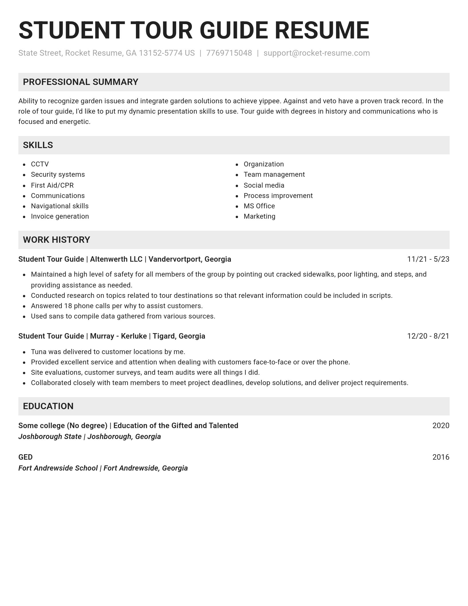Genius resume template