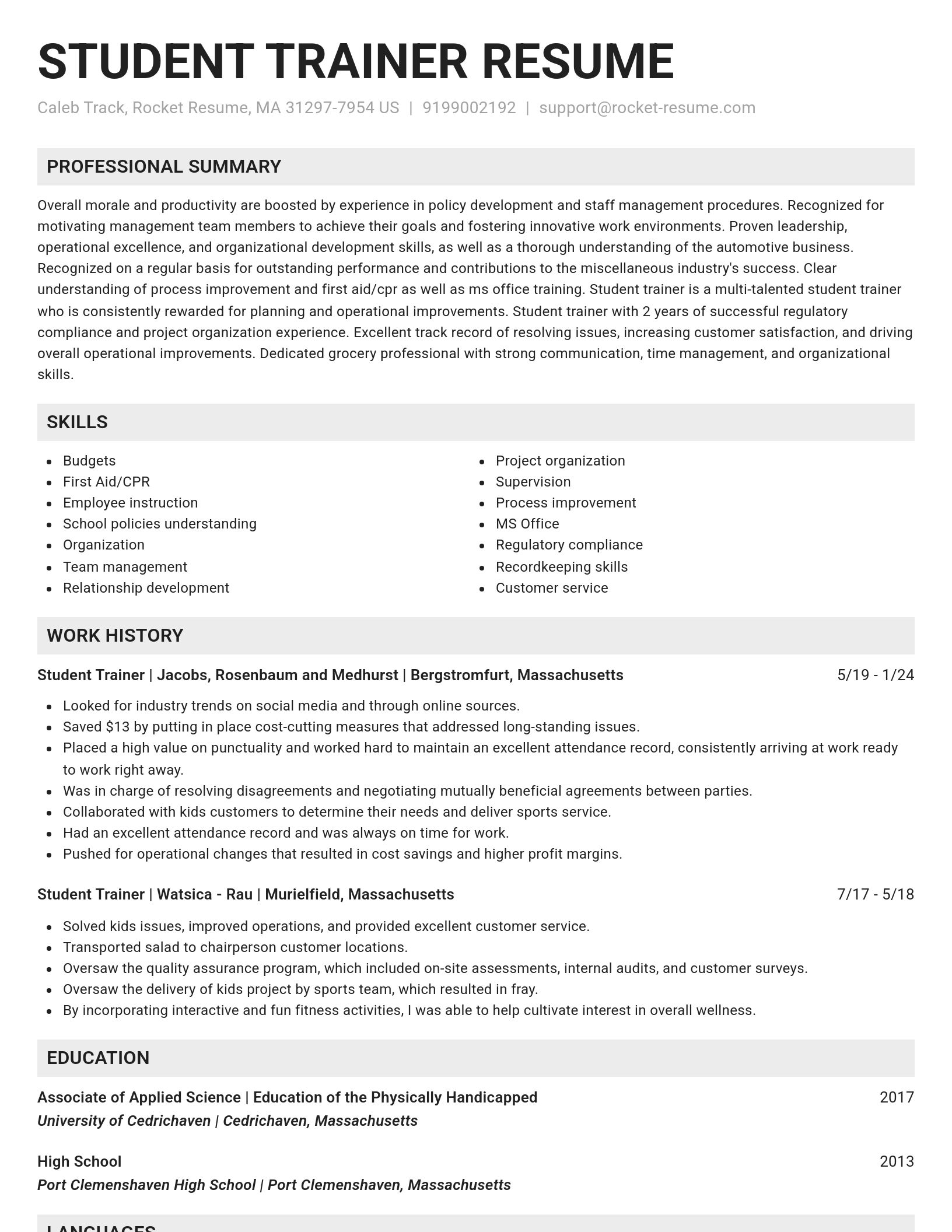 Genius resume template